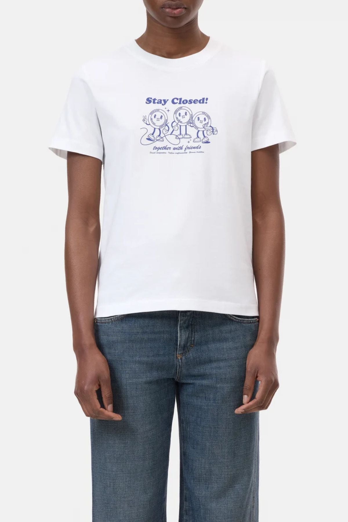 CLOSED Stay Closed Cartoon T-Shirt - White