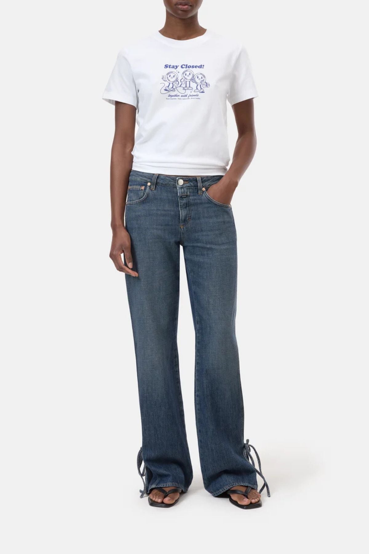 CLOSED Stay Closed Cartoon T-Shirt - White