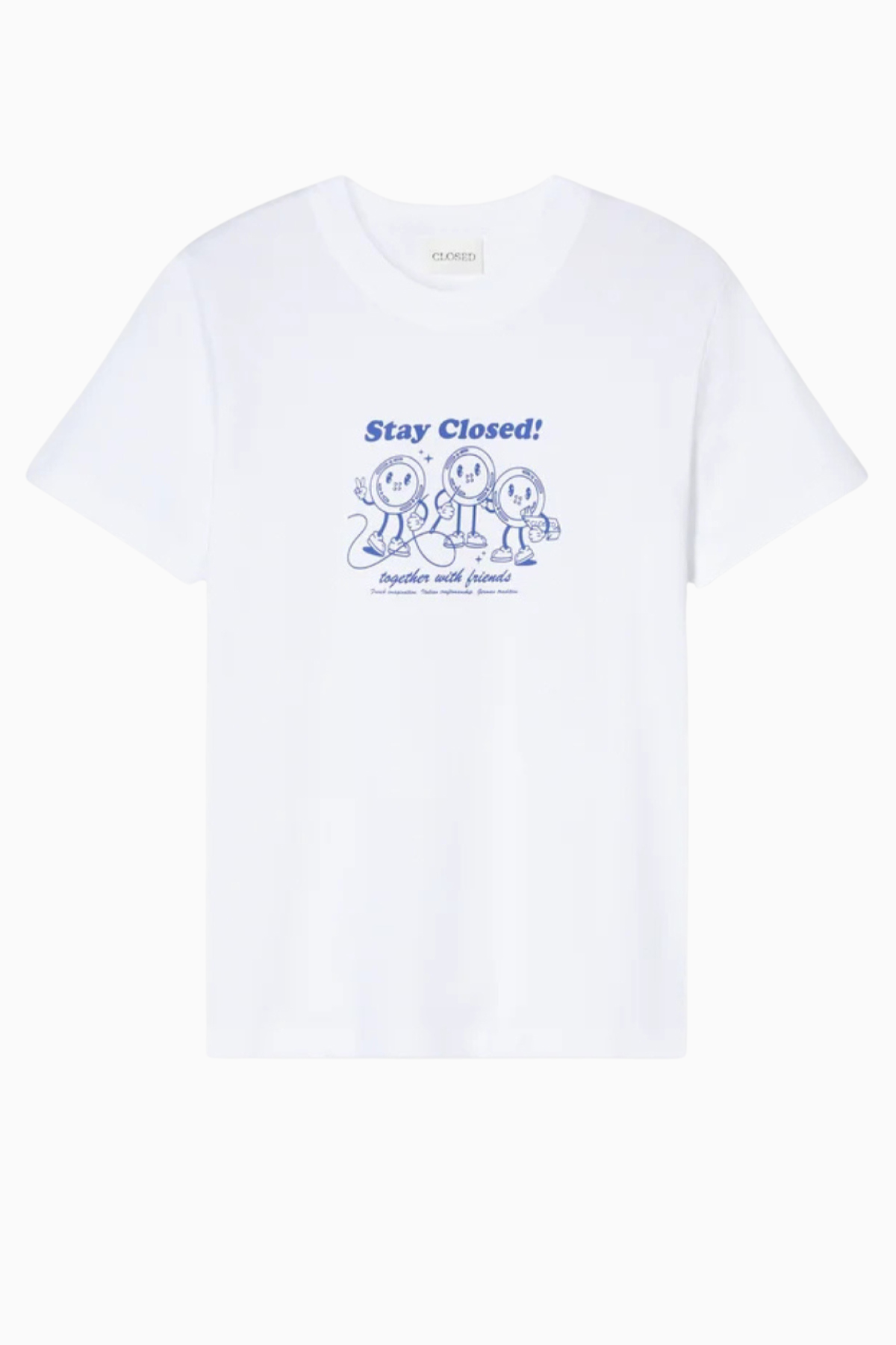 CLOSED Stay Closed Cartoon T-Shirt - White
