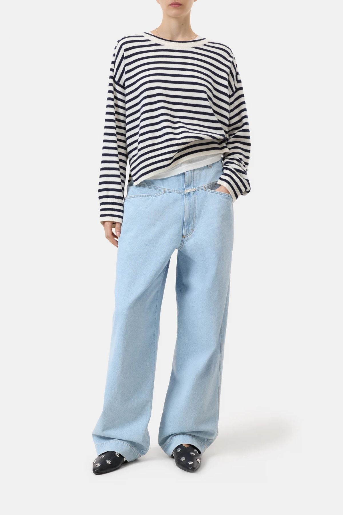 CLOSED Striped Knit Jumper - Ivory