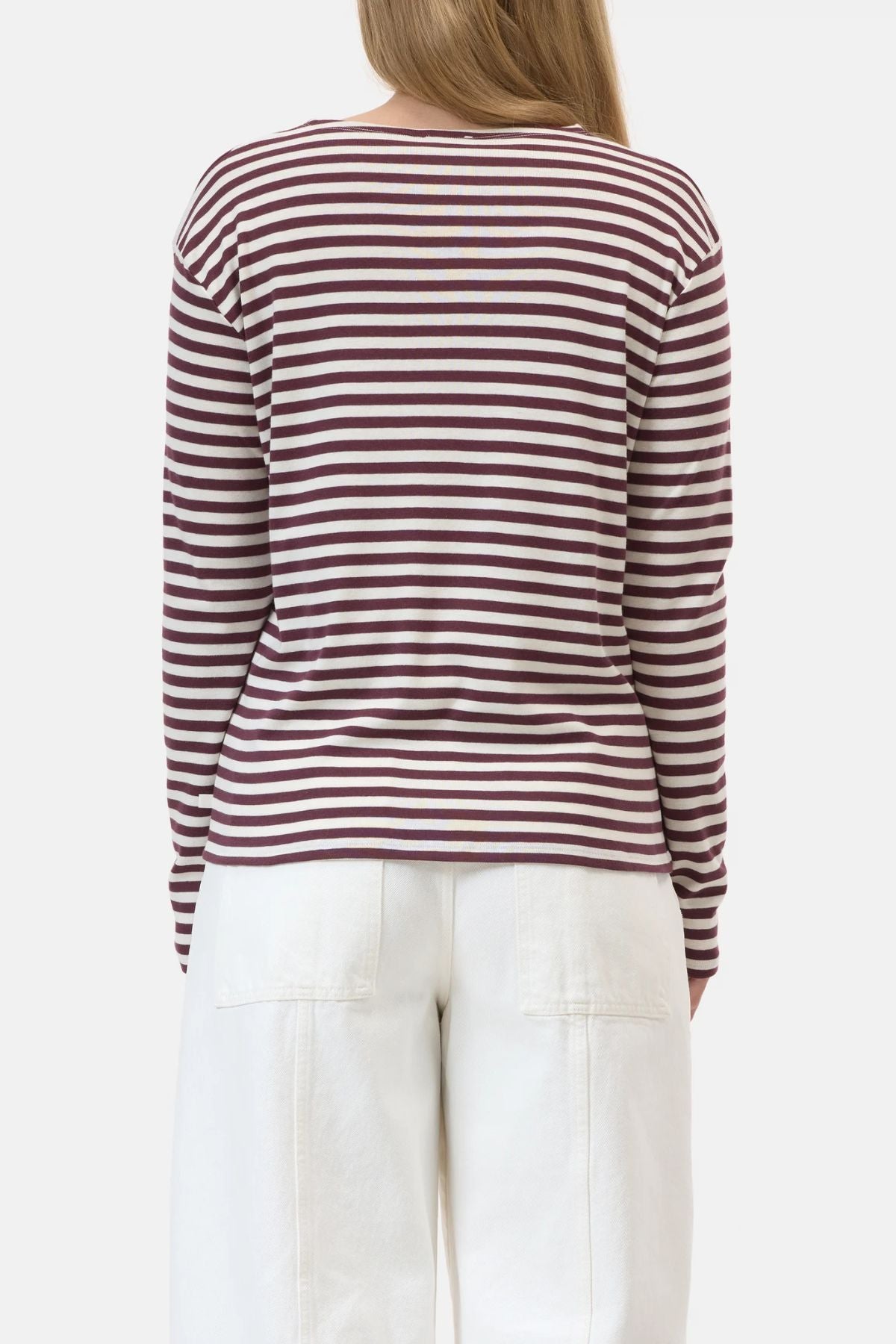 CLOSED Striped Long Sleeve T-Shirt - Dark Raisin
