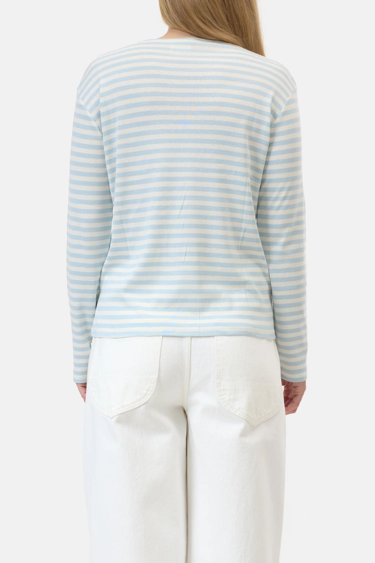 CLOSED Striped Long Sleeve T-Shirt - Nordic Blue