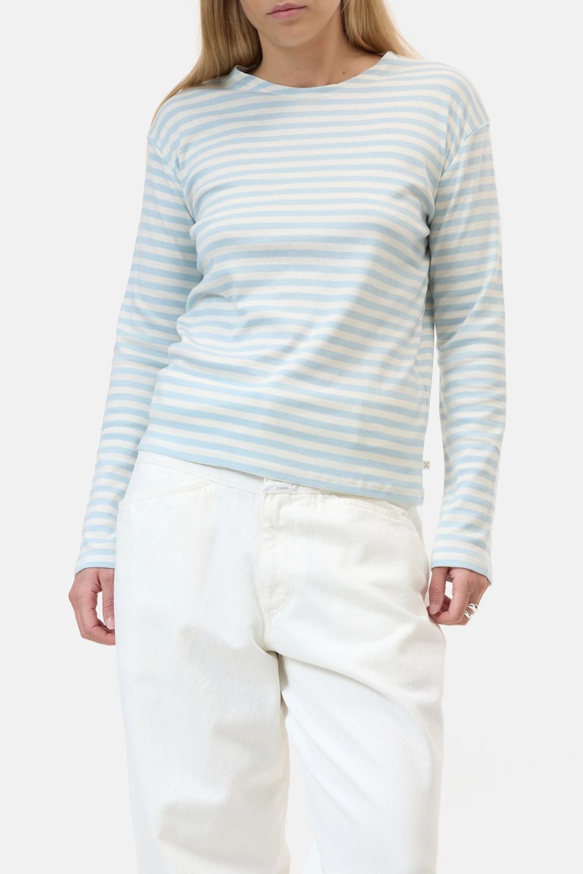 CLOSED Striped Long Sleeve T-Shirt - Nordic Blue