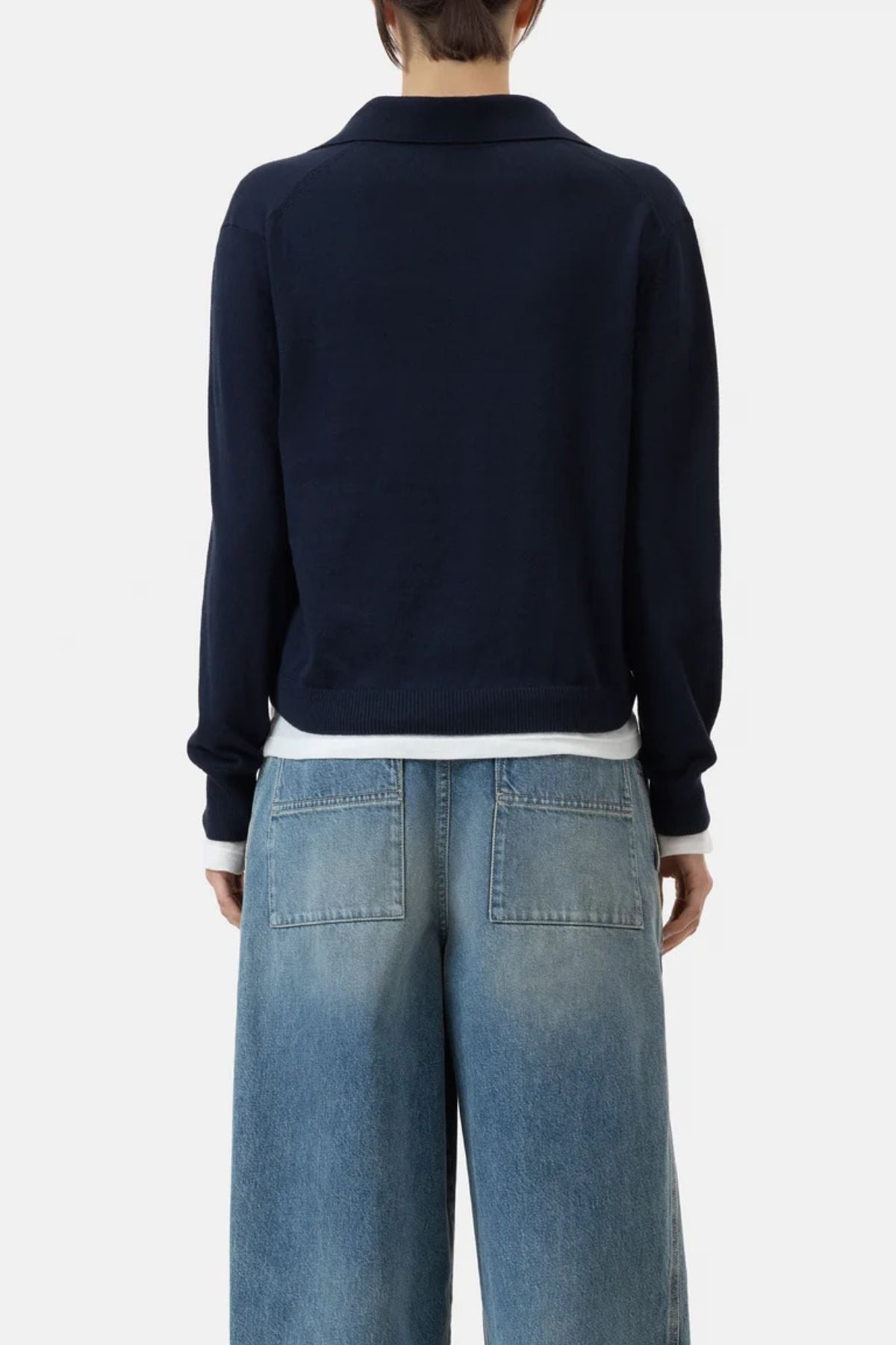 CLOSED LS Polo Jumper - Dark Night