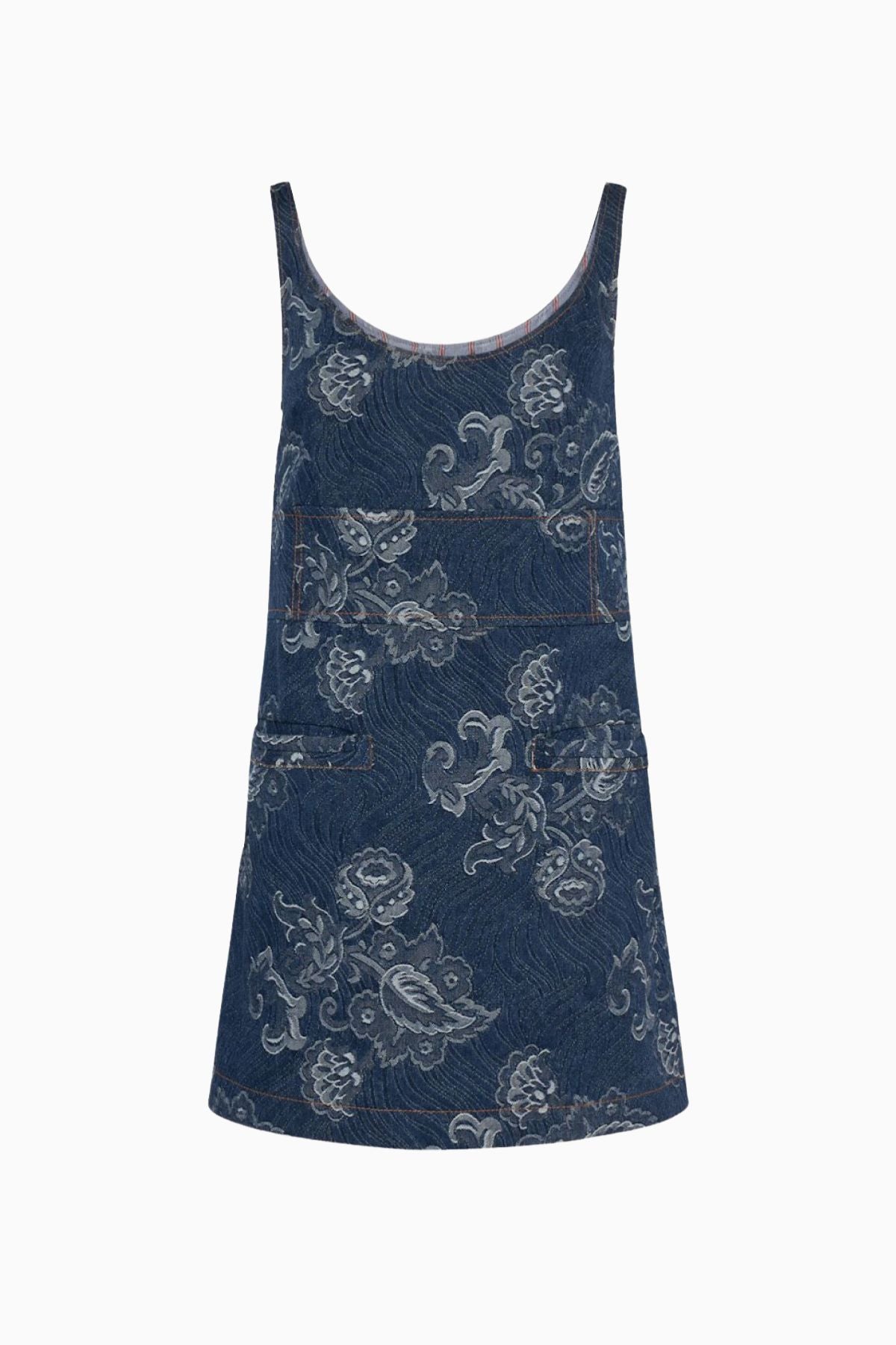 etro denim jacquard mini dress ETRO