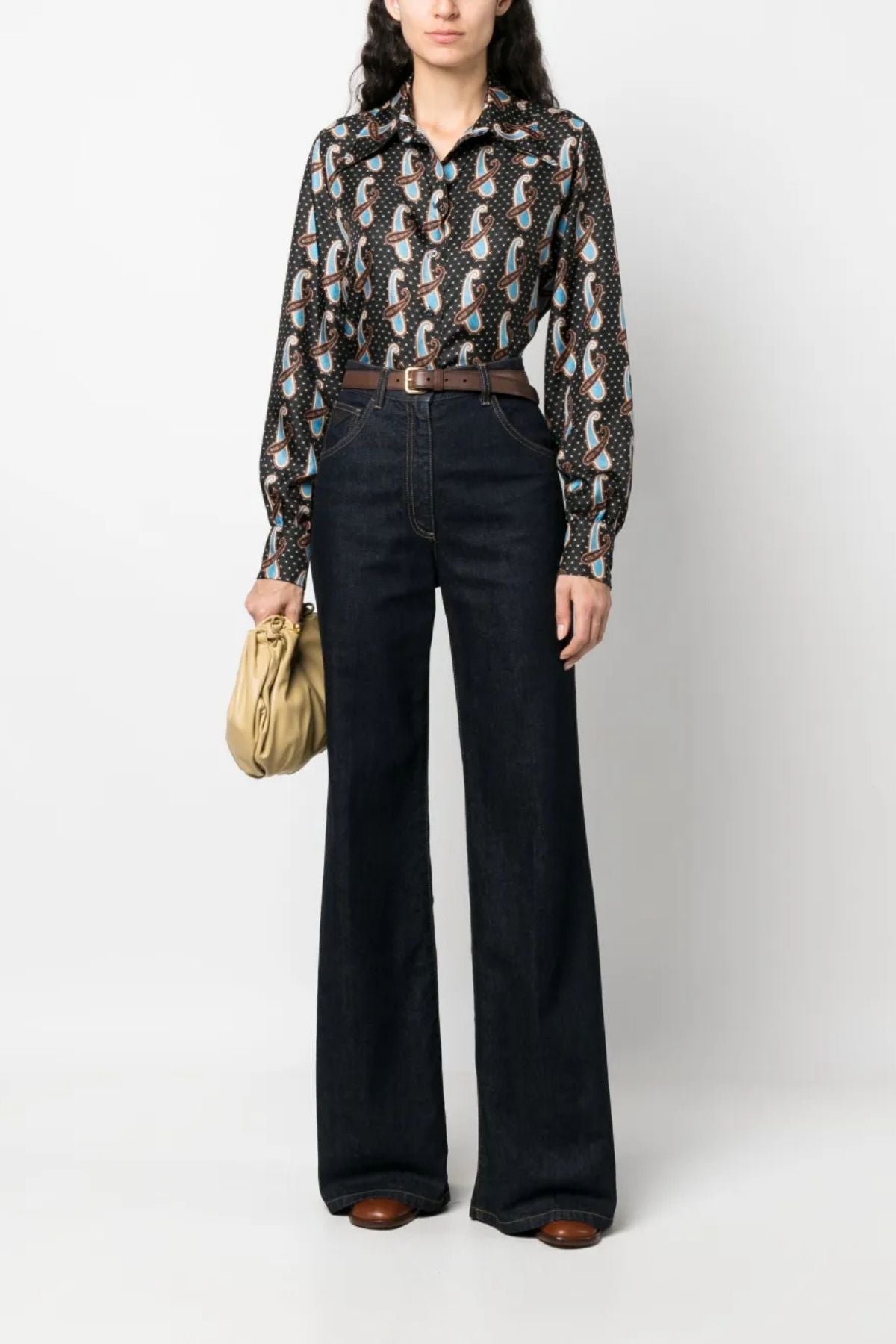 Etro Paisley Silk Shirt - Black