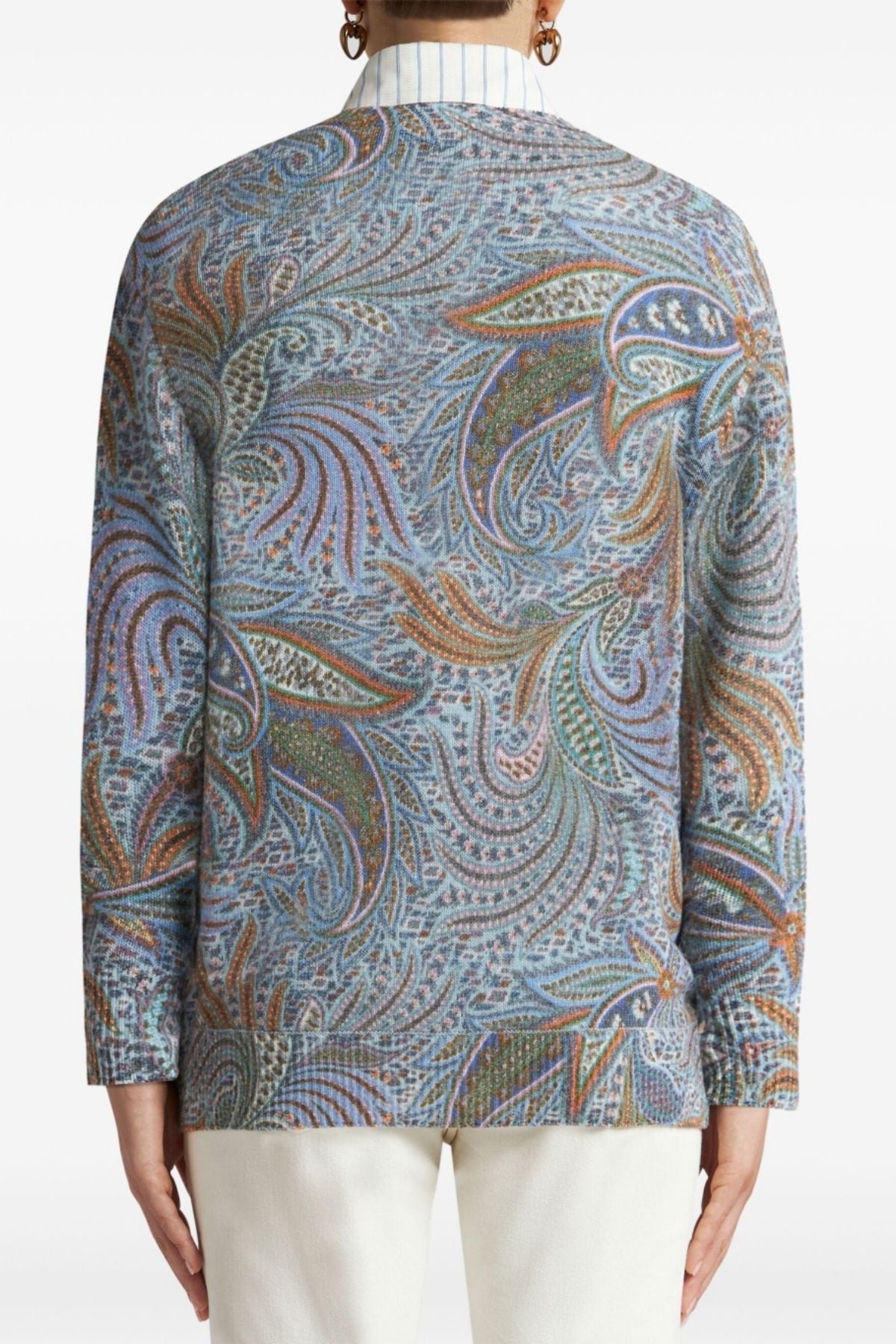 Etro Paisley V Neck Knit Jumper