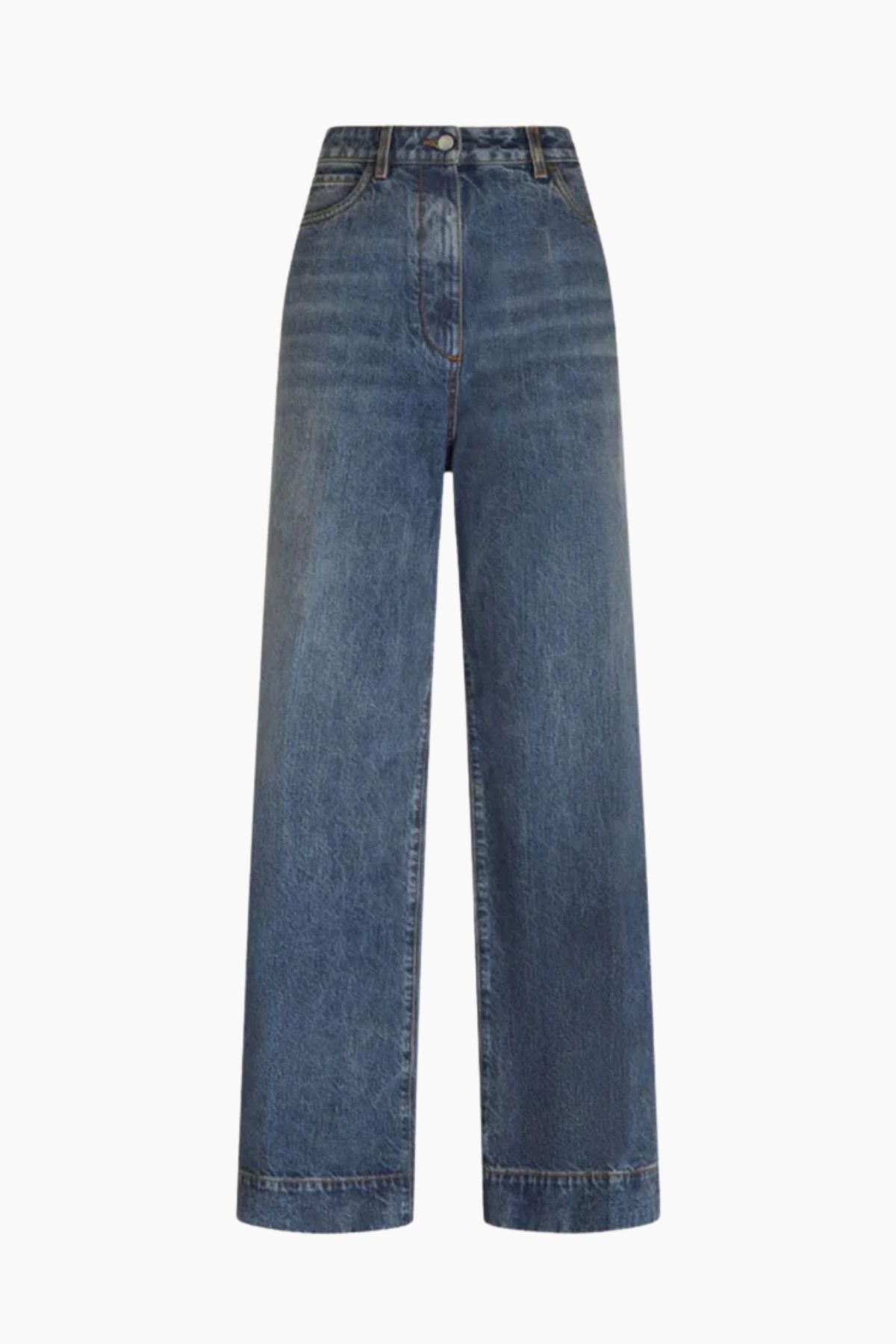 Etro Pegaso Wide Leg Jean - Navy Blue