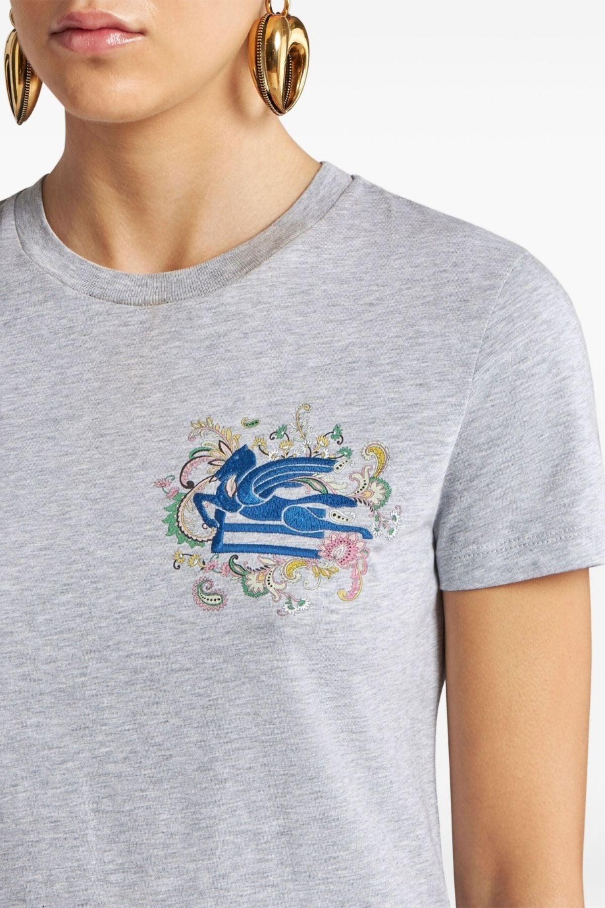 Etro Pegasus Logo T-Shirt - Grey