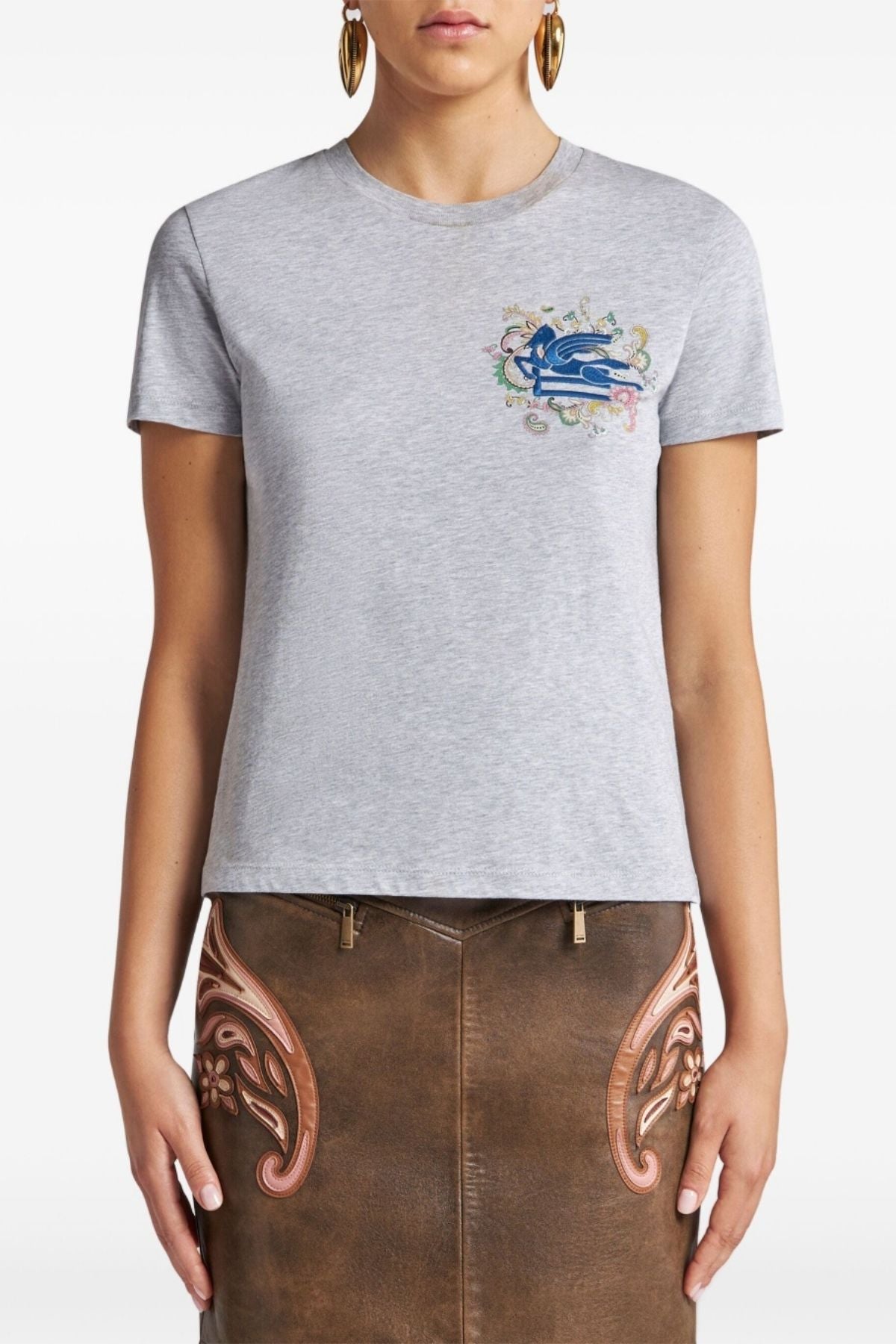 Etro Pegasus Logo T-Shirt - Grey