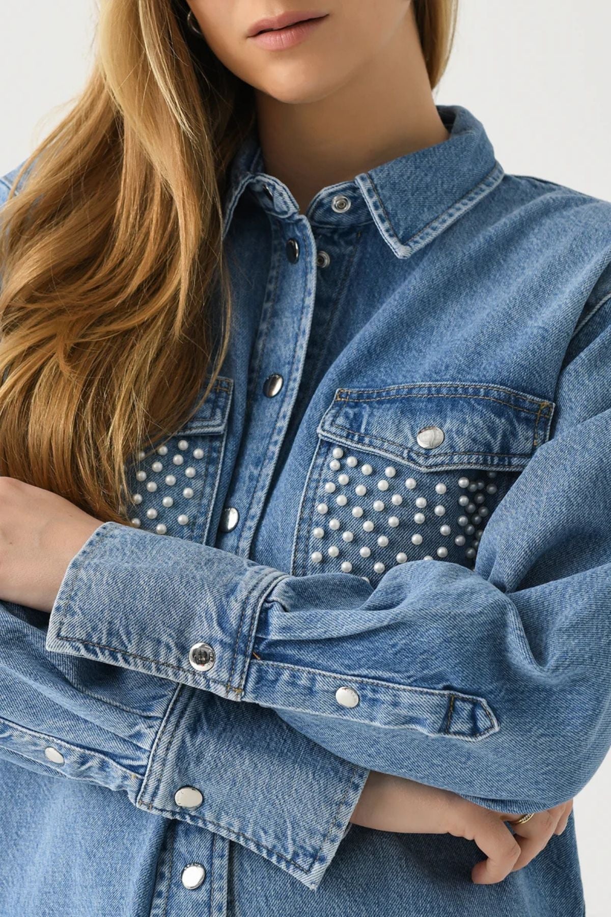 Frame Denim Atelier Oversized Denim Jacket - Daylight Pearl