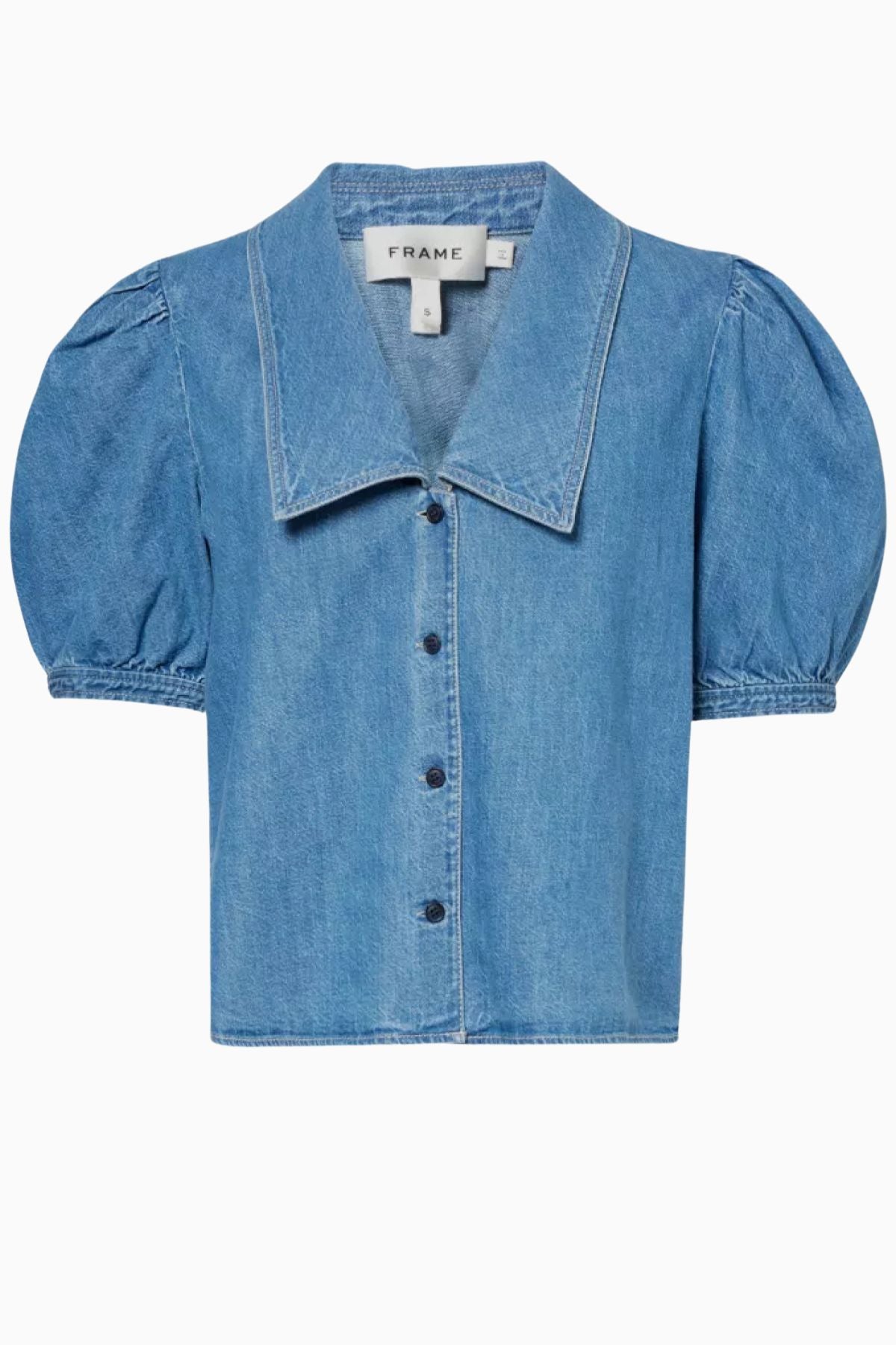 Frame Denim Denim Sailor Blouse - Starlet