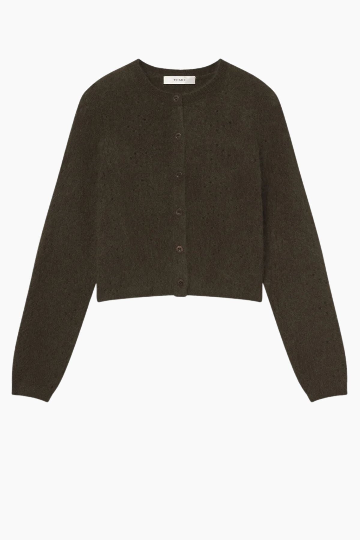 FRAME Denim The Airy Cardigan - Deep Olive