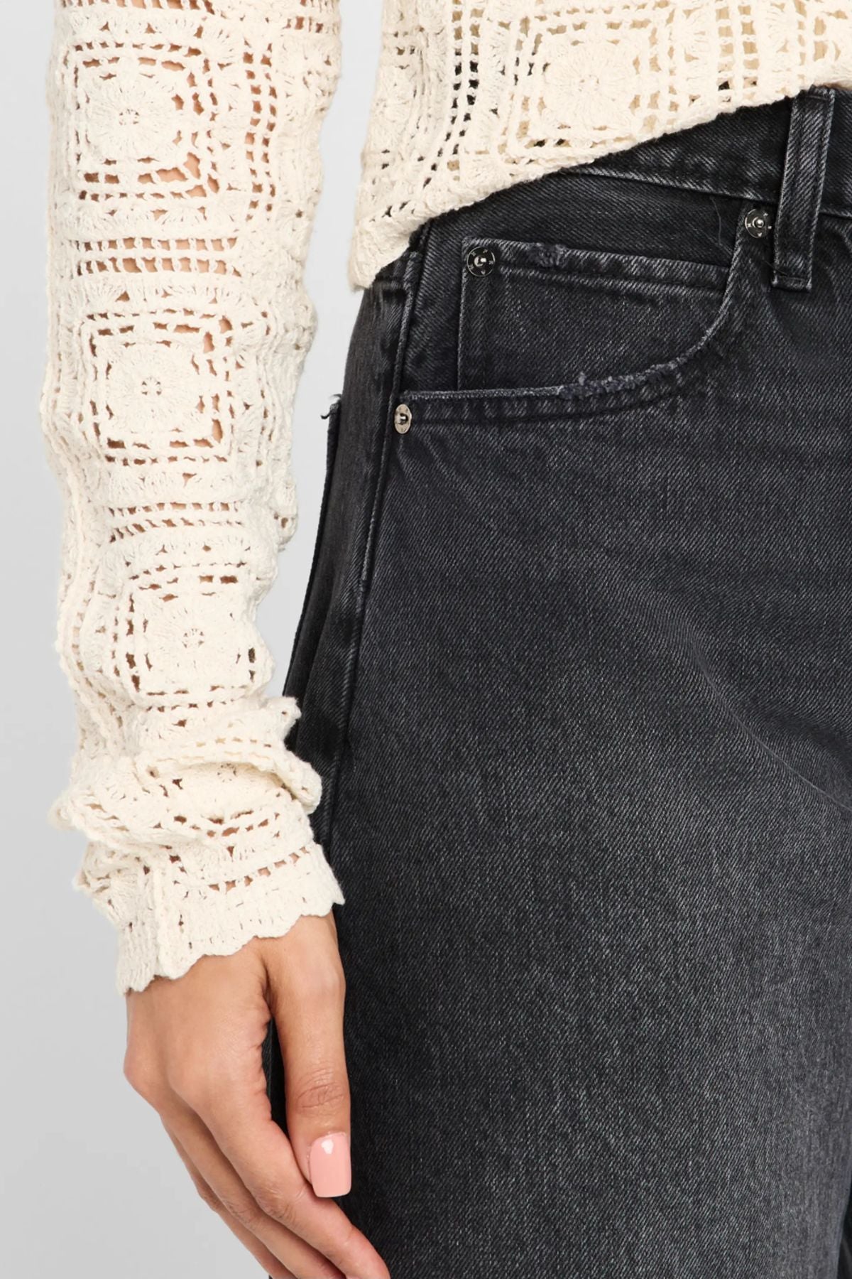 Frame Denim The Bubble Crop Fray - Limitless