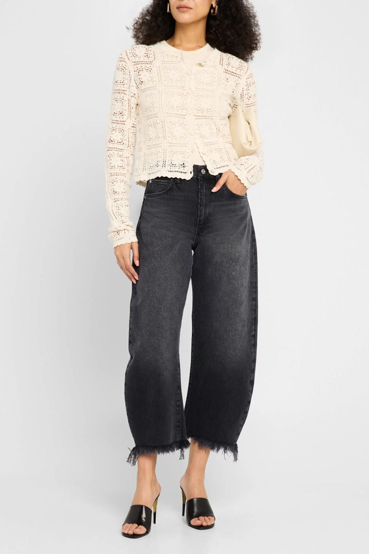 Frame Denim The Bubble Crop Fray - Limitless