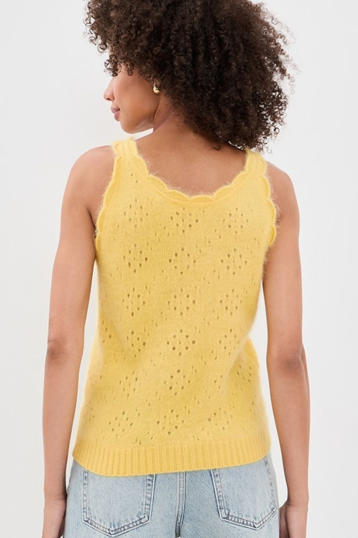FRAME Denim The Cashmere Airy Tank - Marigold