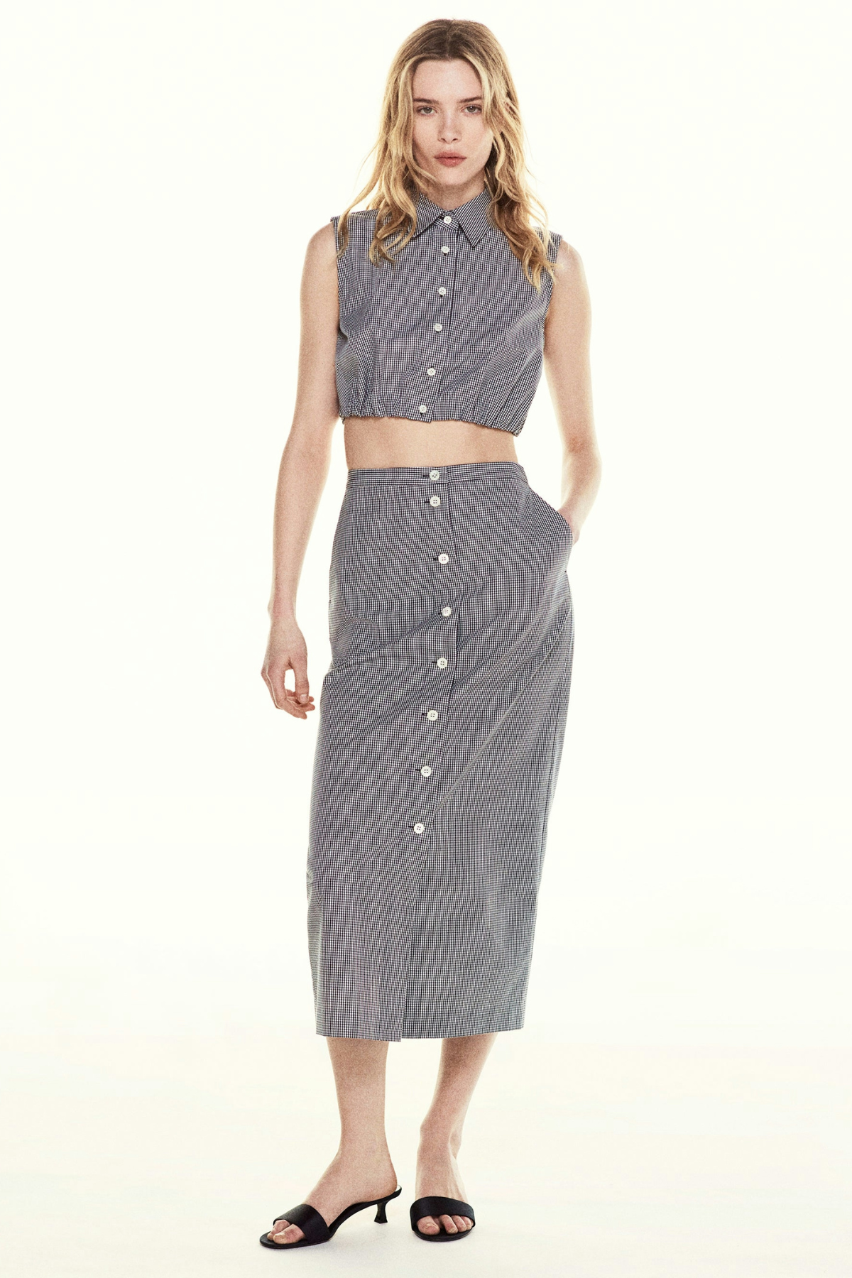 Frame Denim The Check Top - Navy Multi