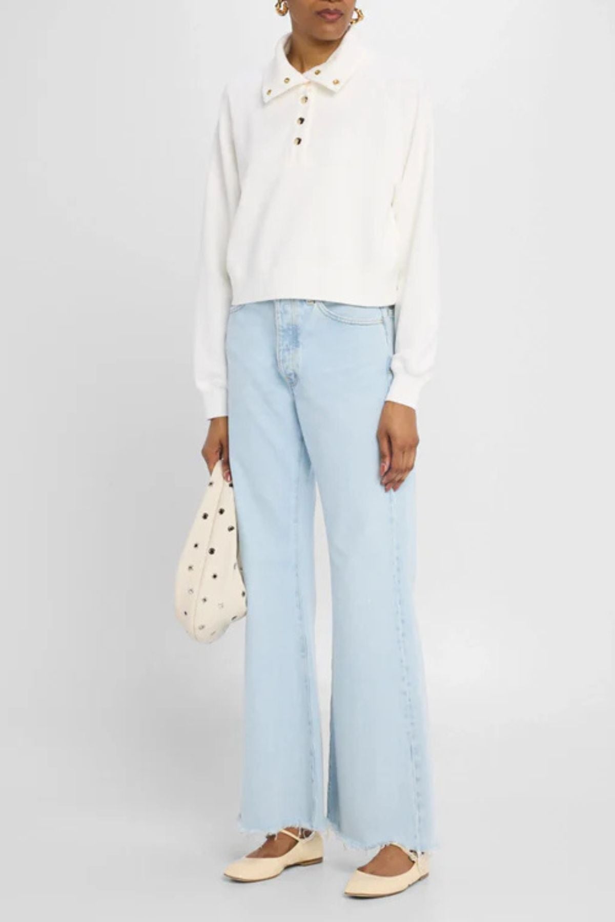 Frame Denim The Coach Sweatshirt - Cream