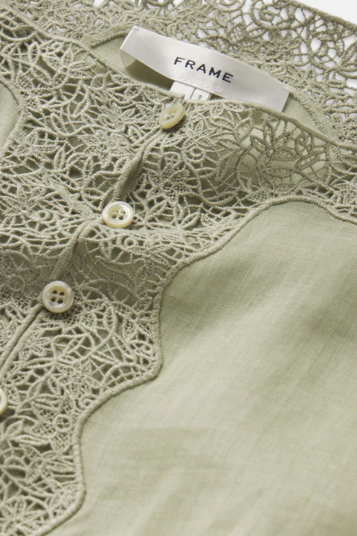 Frame Denim The Embroidered Tank - Sage