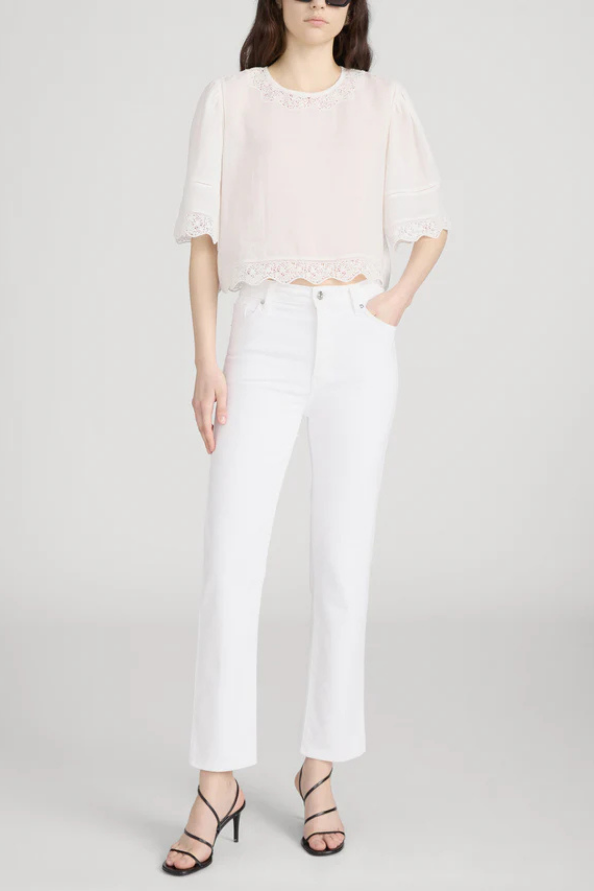 Frame Denim The Embroidered Top - White