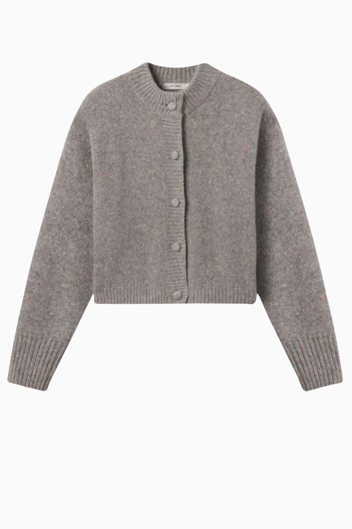 Frame Denim The Cashmere Fleck Cardigan - Silver