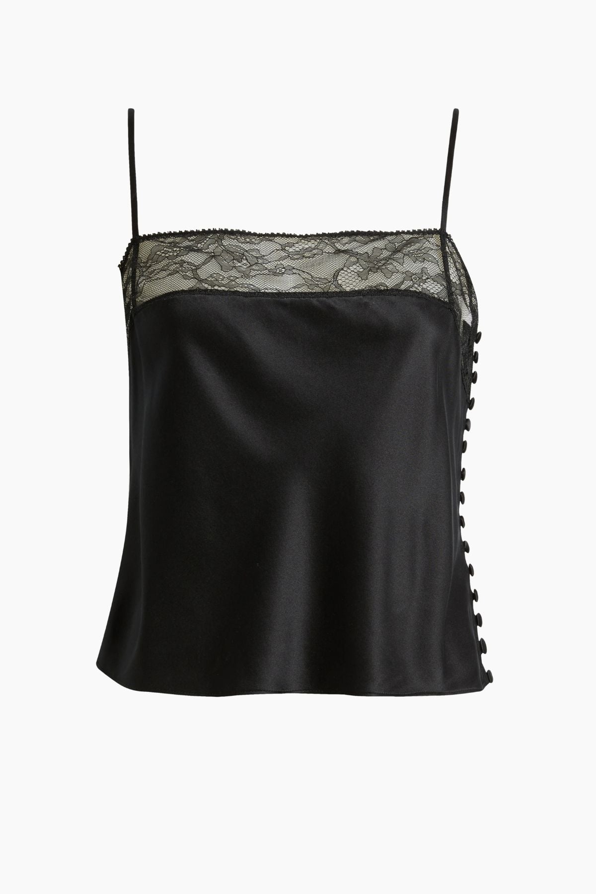 Frame Denim The Lace Inset Cami - Black