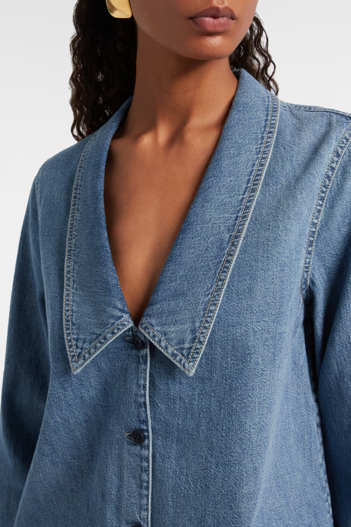 Frame Denim The Low Collar Shirt - Confessional