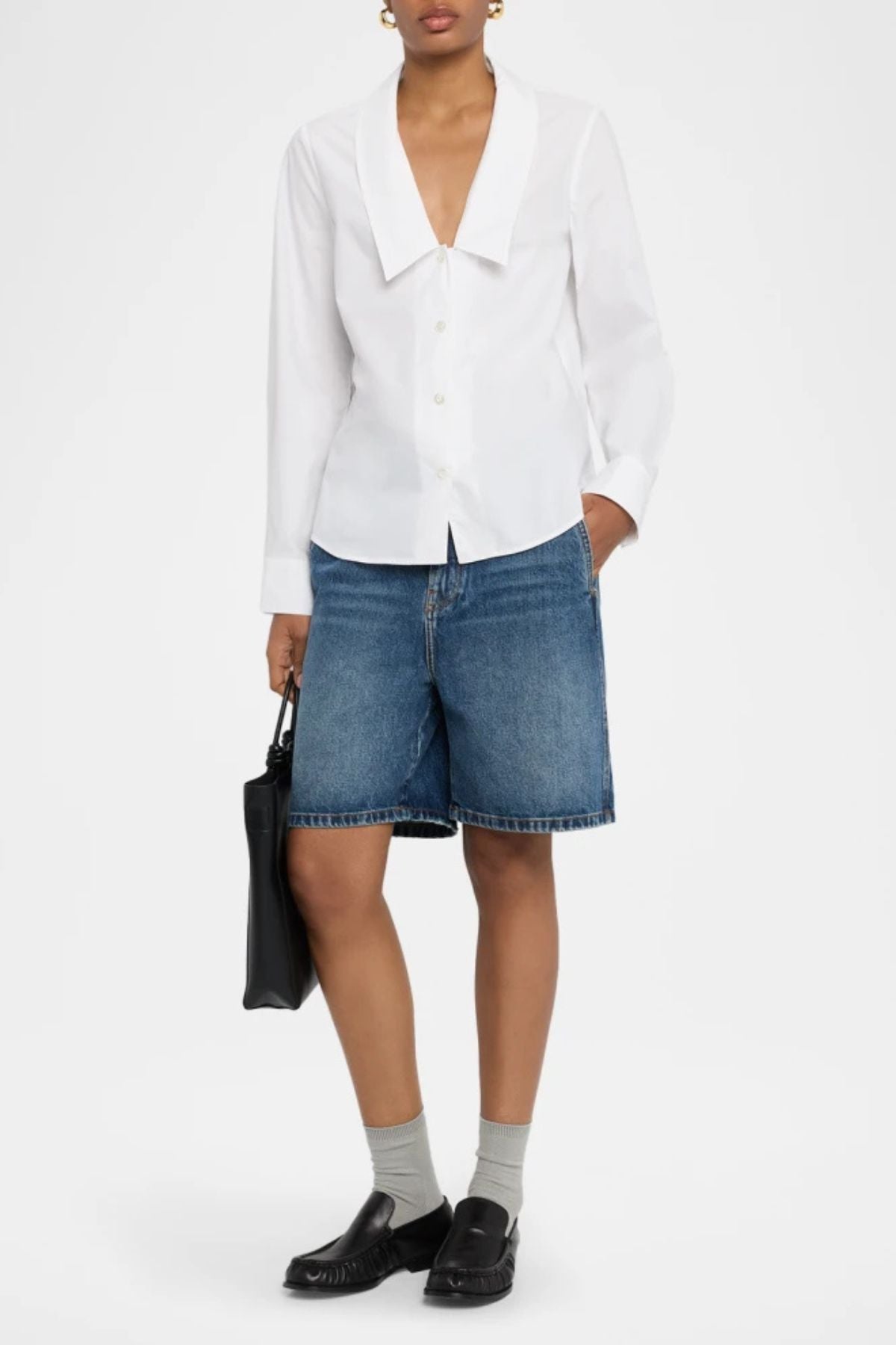 Frame Denim The Low Collar Shirt - White