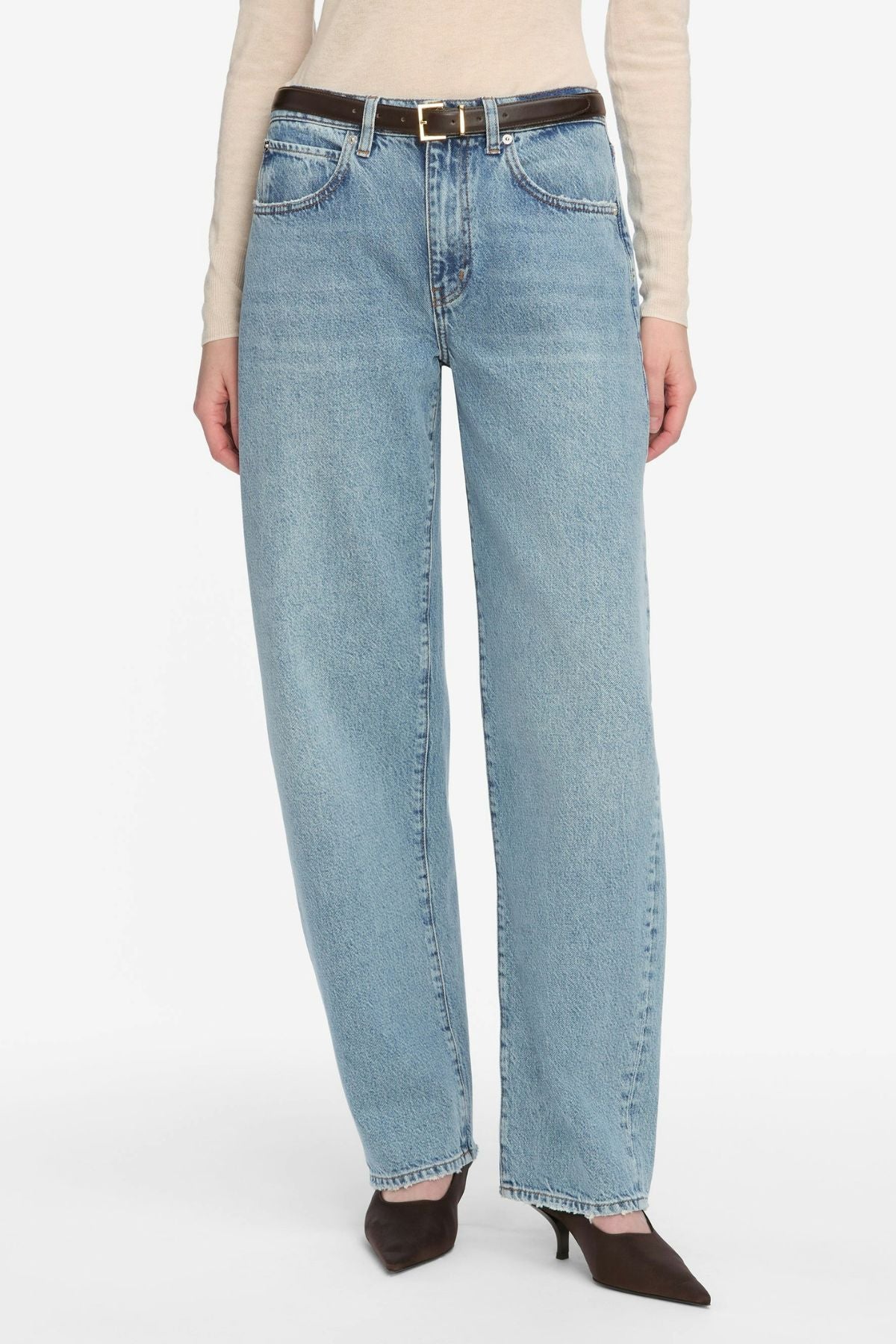 Frame Denim The Low Slung Barrel - Dollhouse