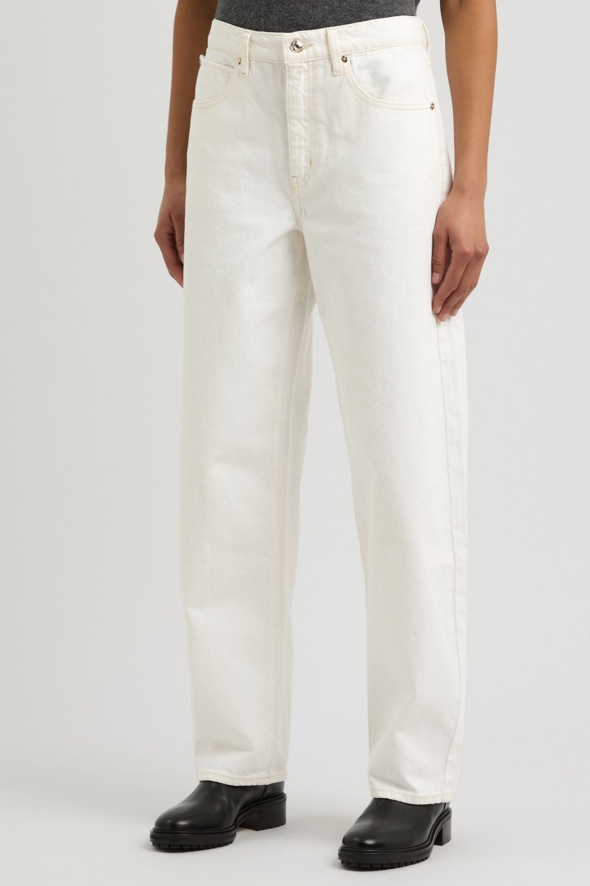 Frame Denim The Low Slung Barrel Jean - Au Natural Clean