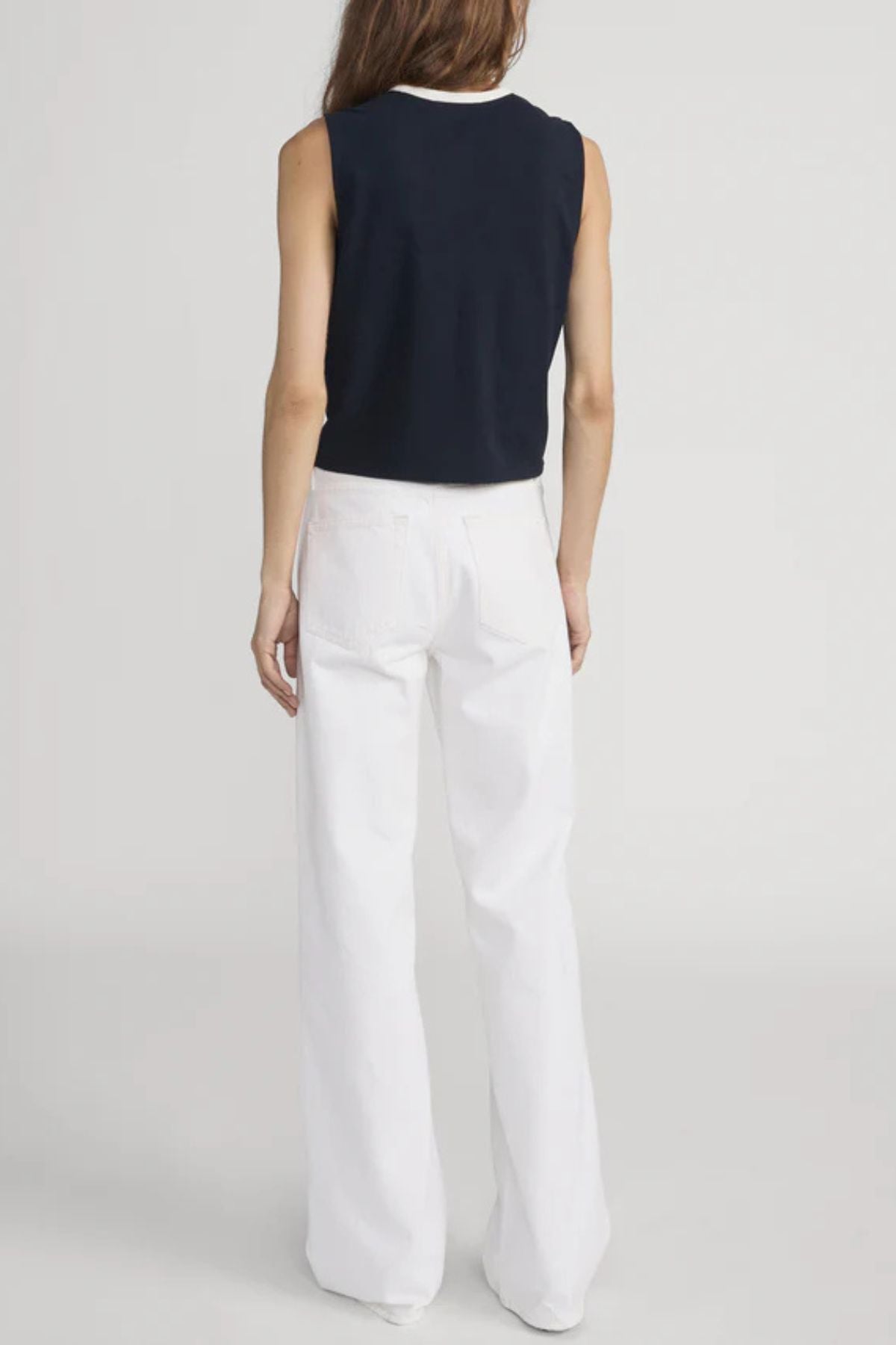 Frame Denim The Pique Pocket Tank - Navy Multi