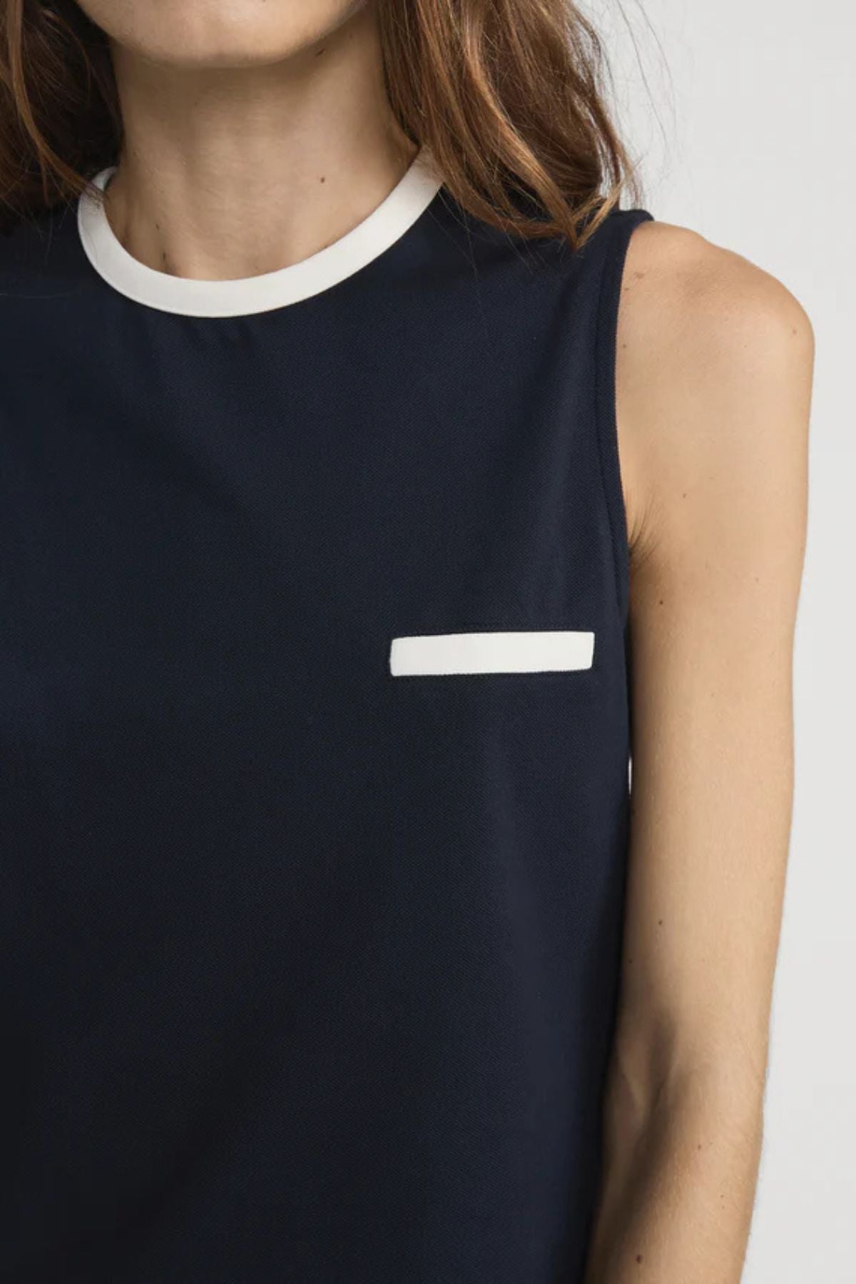 Frame Denim The Pique Pocket Tank - Navy Multi