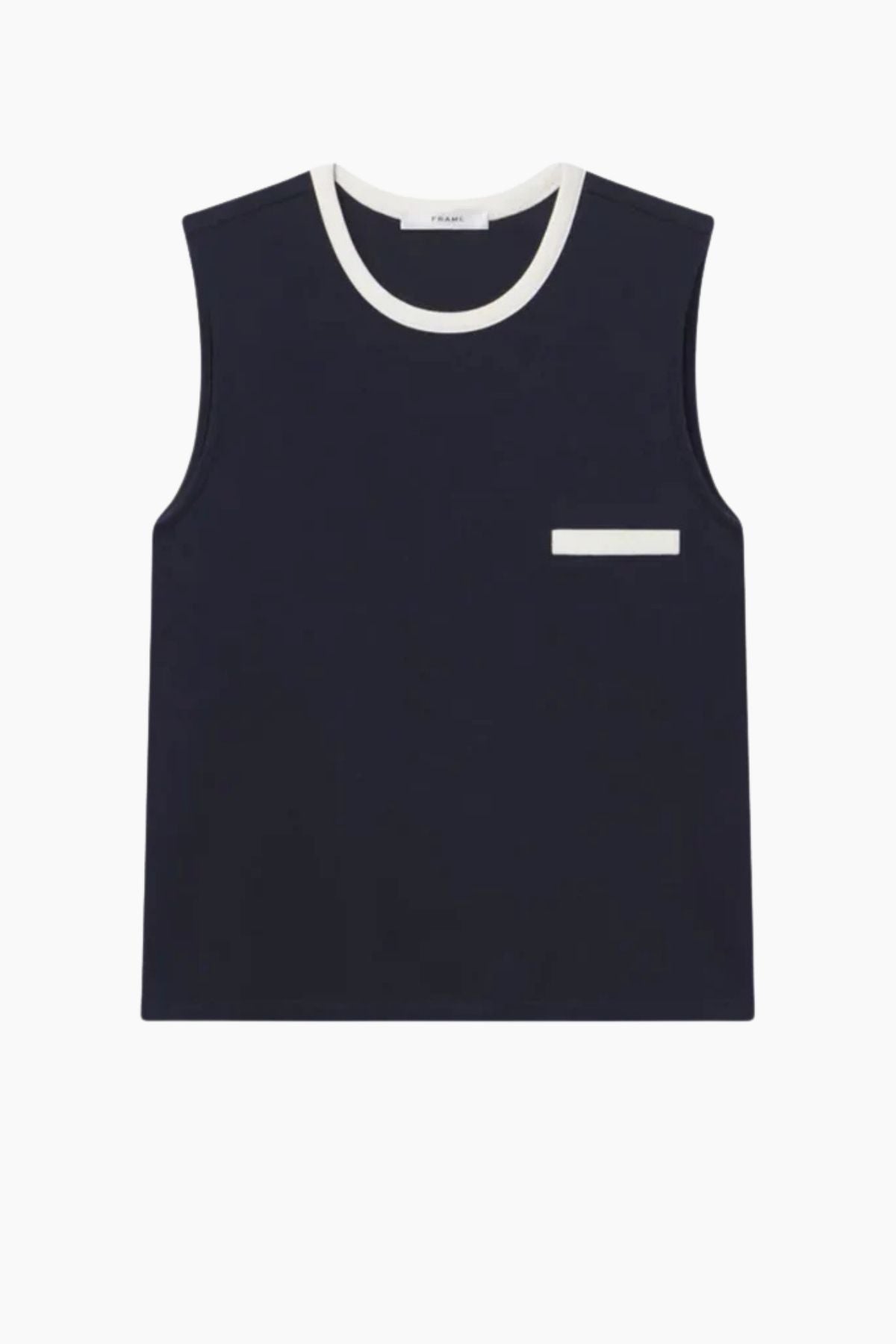 Frame Denim The Pique Pocket Tank - Navy Multi