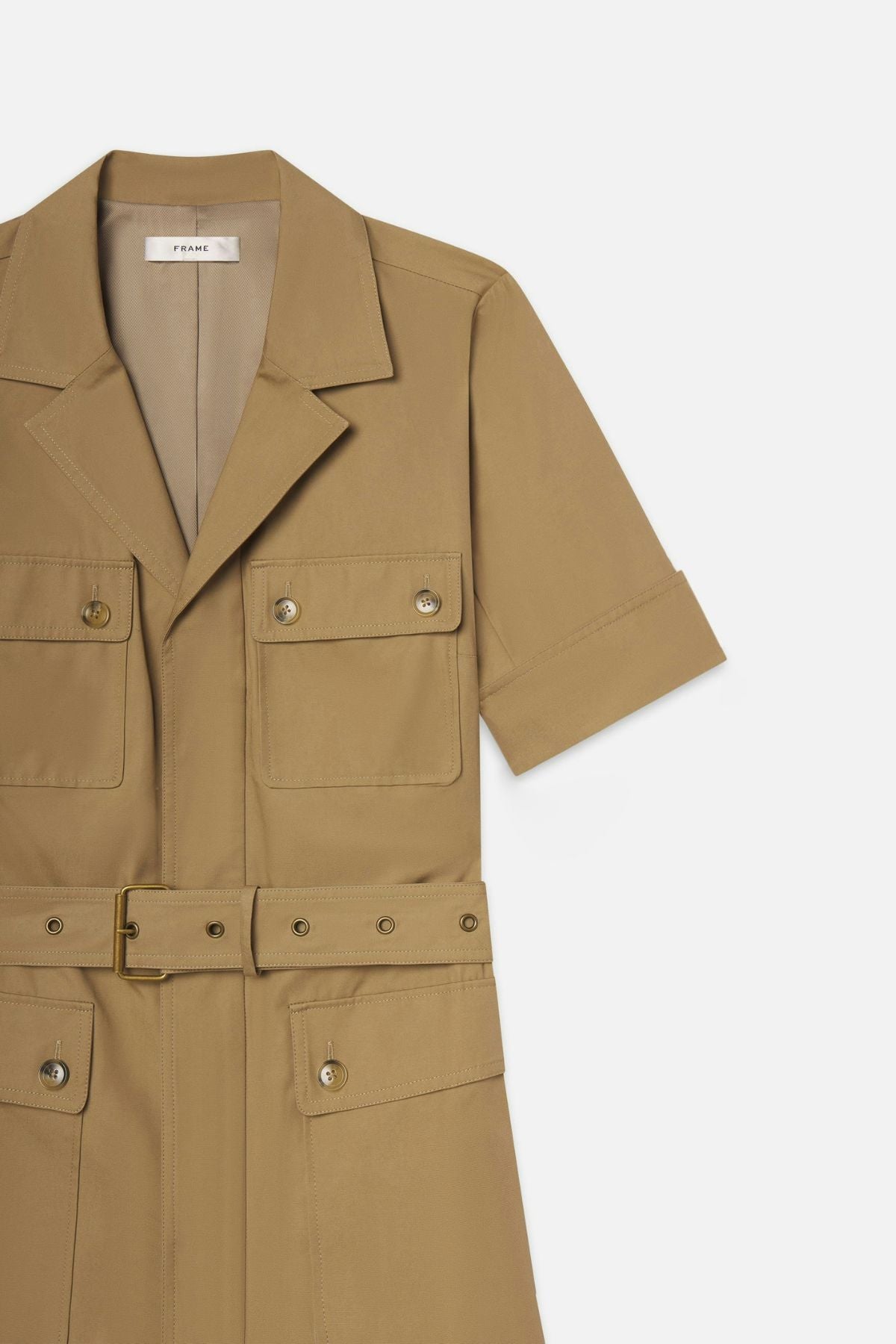 Frame Denim The Utility Dress - Khaki Tan