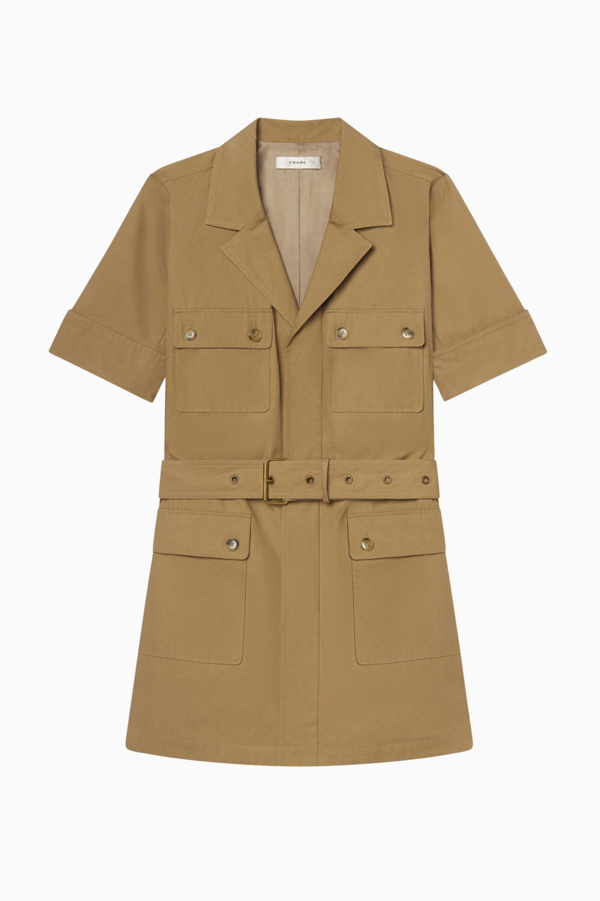 Frame Denim The Utility Dress - Khaki Tan