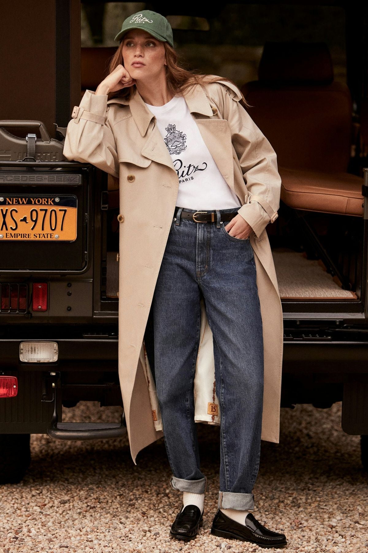 FRAME Ritz Paris Baseball Cap - Hunter Green