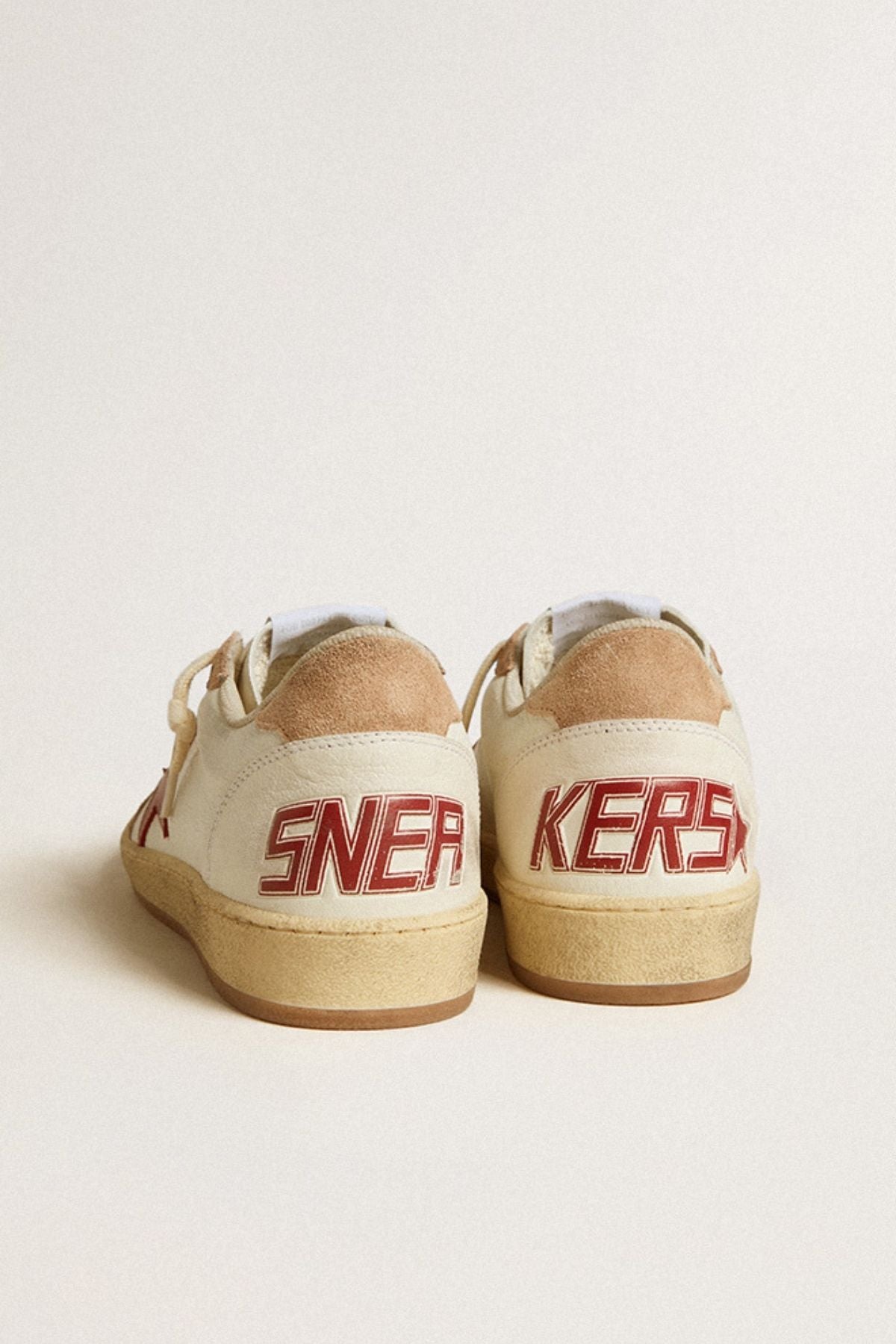 Golden Goose Ball Star Sneaker - White/ Red/ Pink