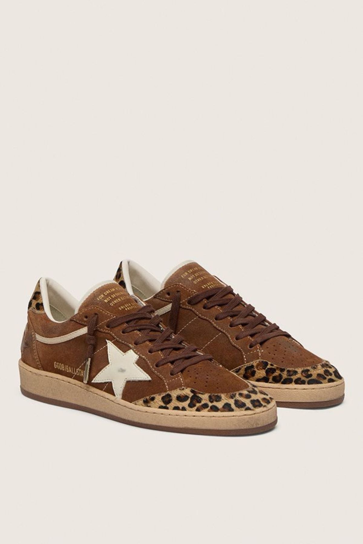 Golden Goose Ball Star - Brown/ Leopard/ Silver