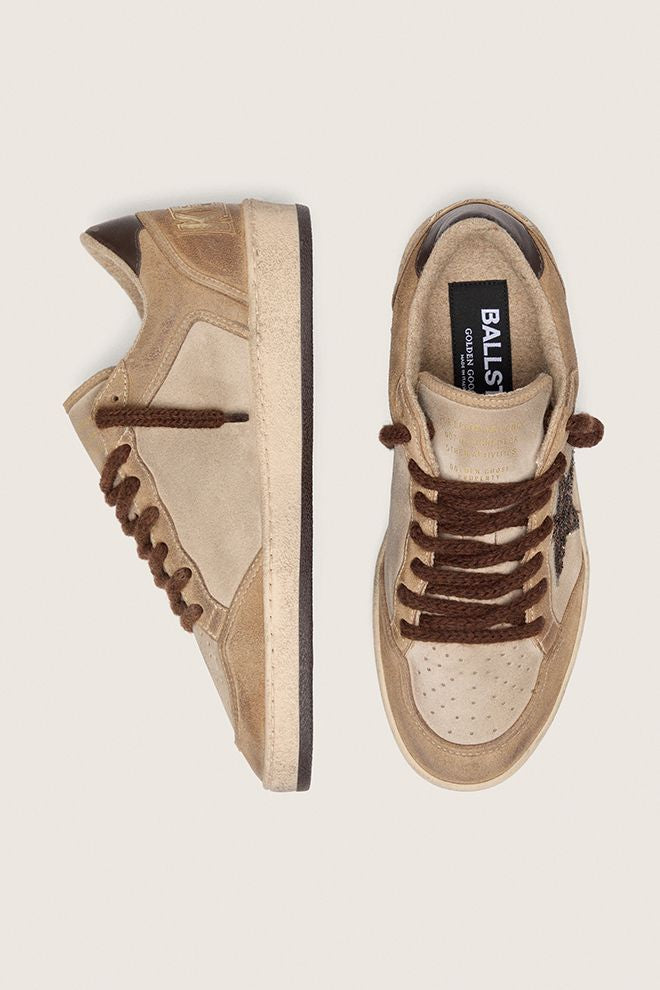 Golden Goose Ball Star Suede - Beige/ Brown