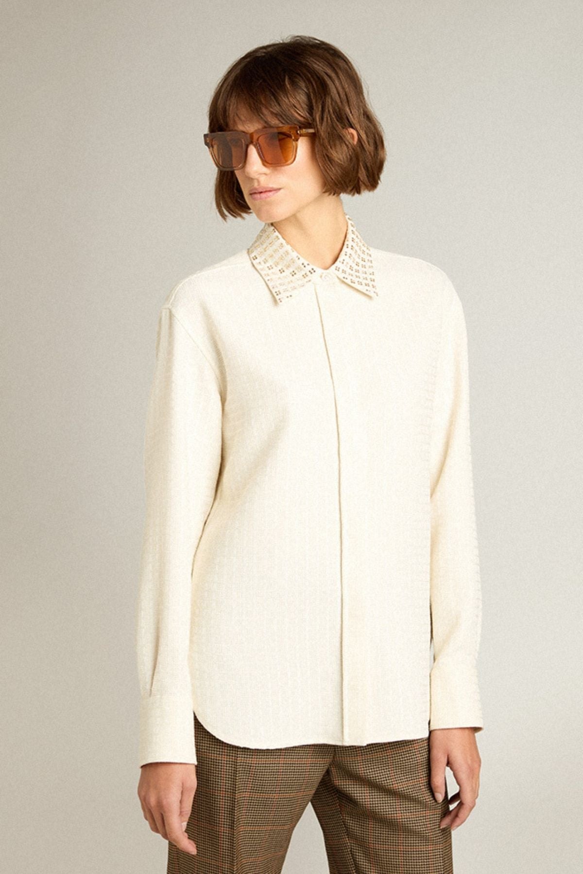 Golden Goose Check Jacquard Shirt - Papyrus