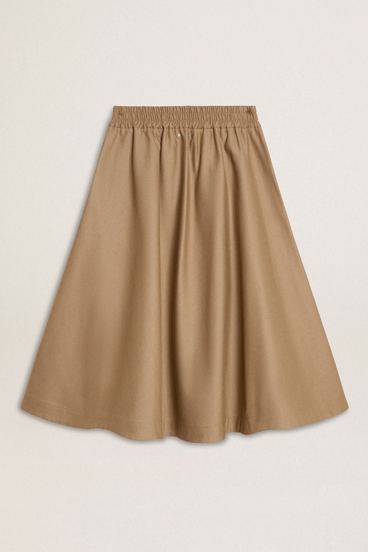Golden Goose Circle Skirt Morena Blend Cotton Gabardine - Khaki Beige