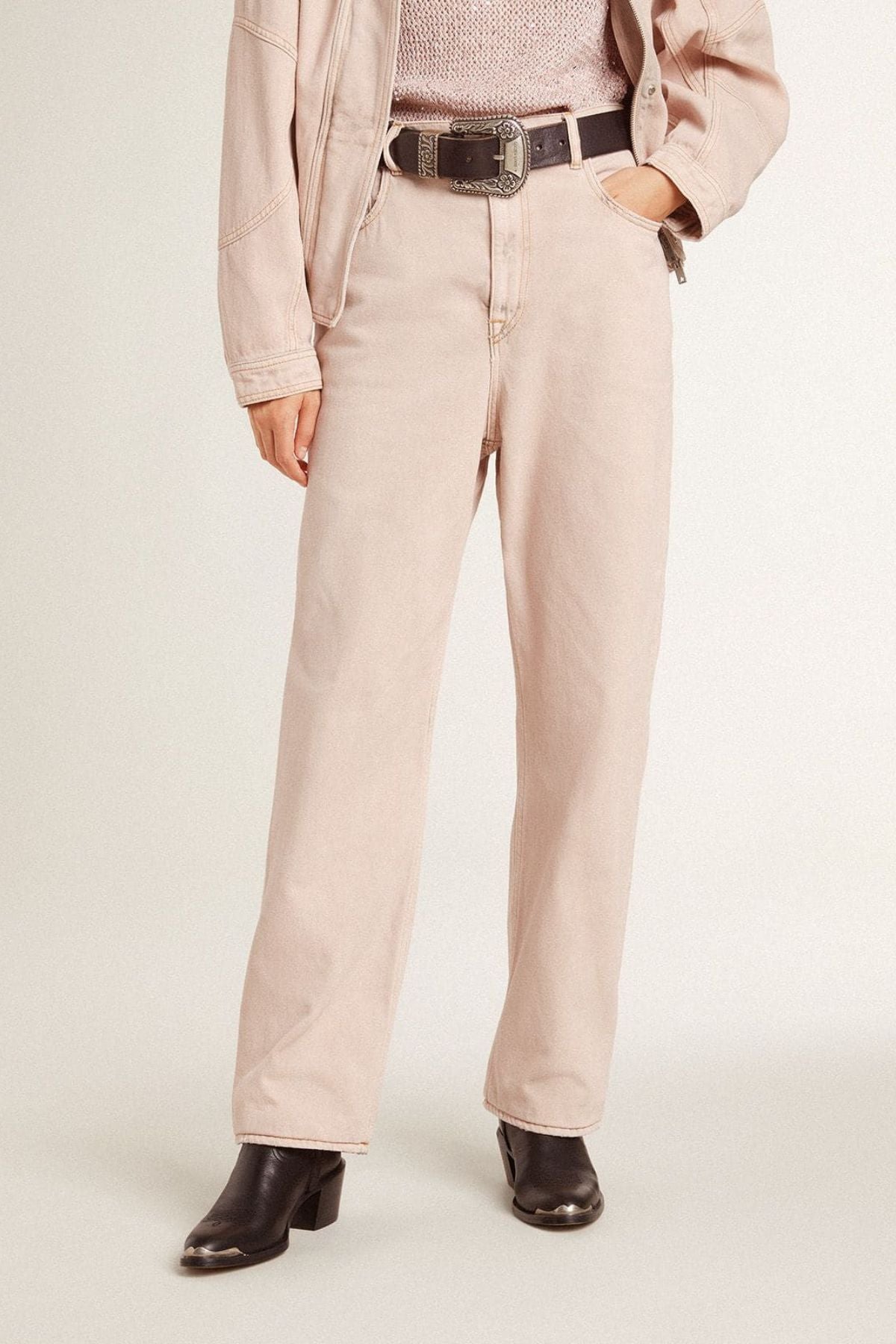 Golden Goose Kim Jean Marble Denim - Shadow Grey