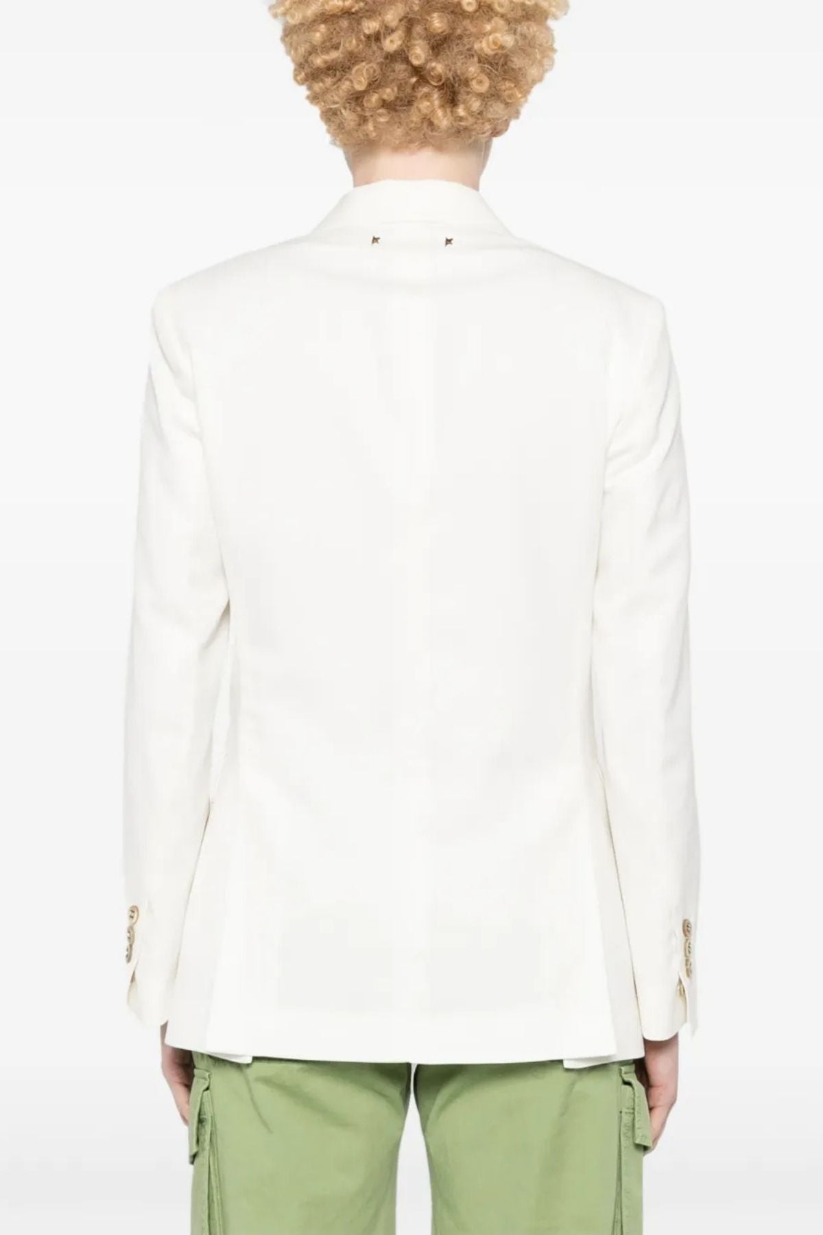 Golden Goose Wool Double Breasted Blazer - Arctic Wolf