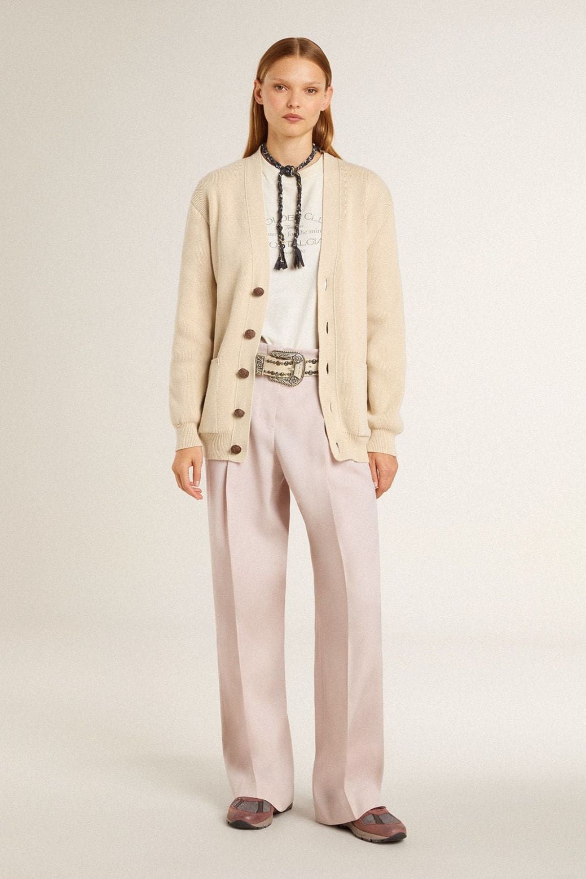 Golden Goose Pleated Flavia Pant - Shadow Grey