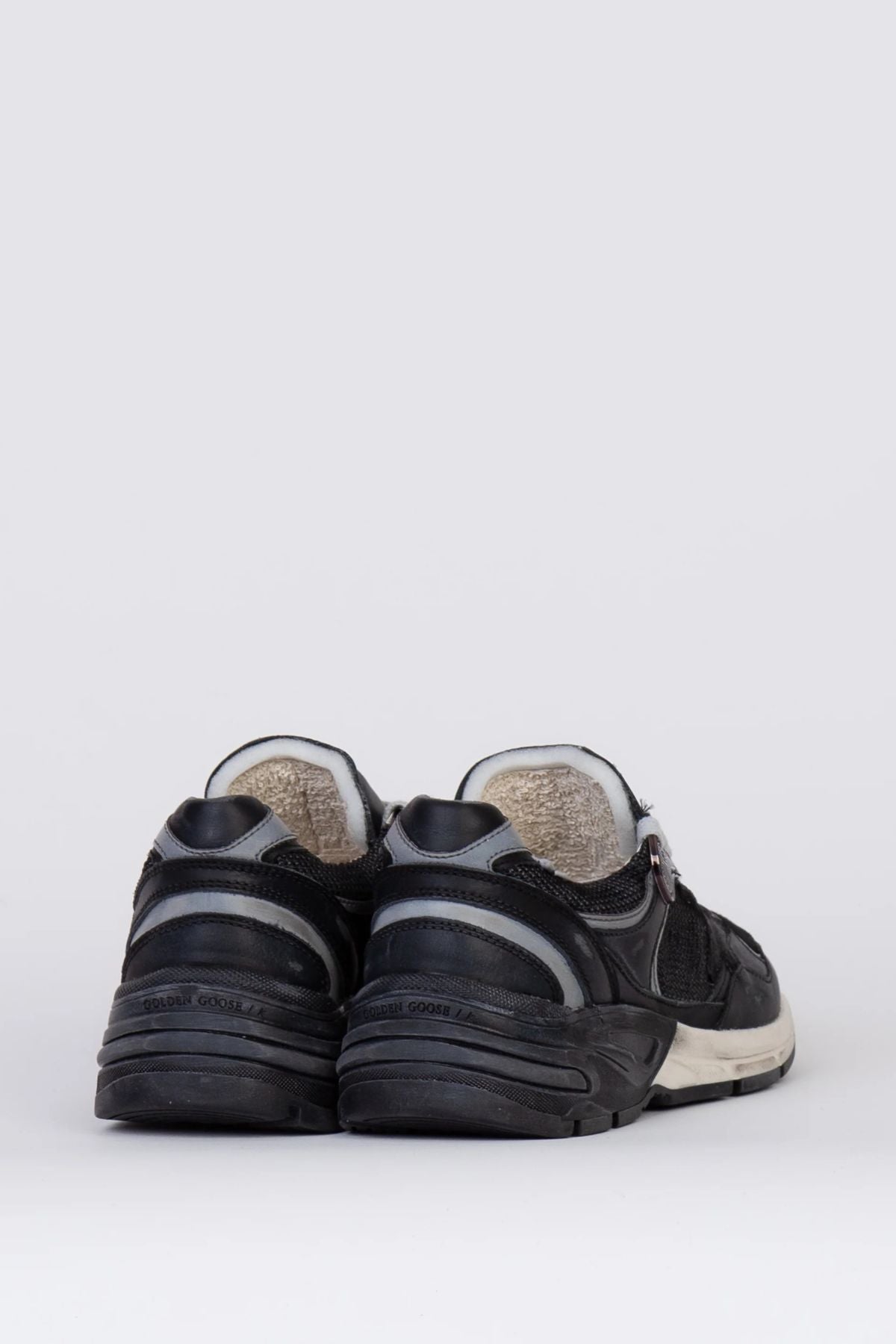 Golden Goose Running Dad Mesh and Leather - Black/ Dark Grey