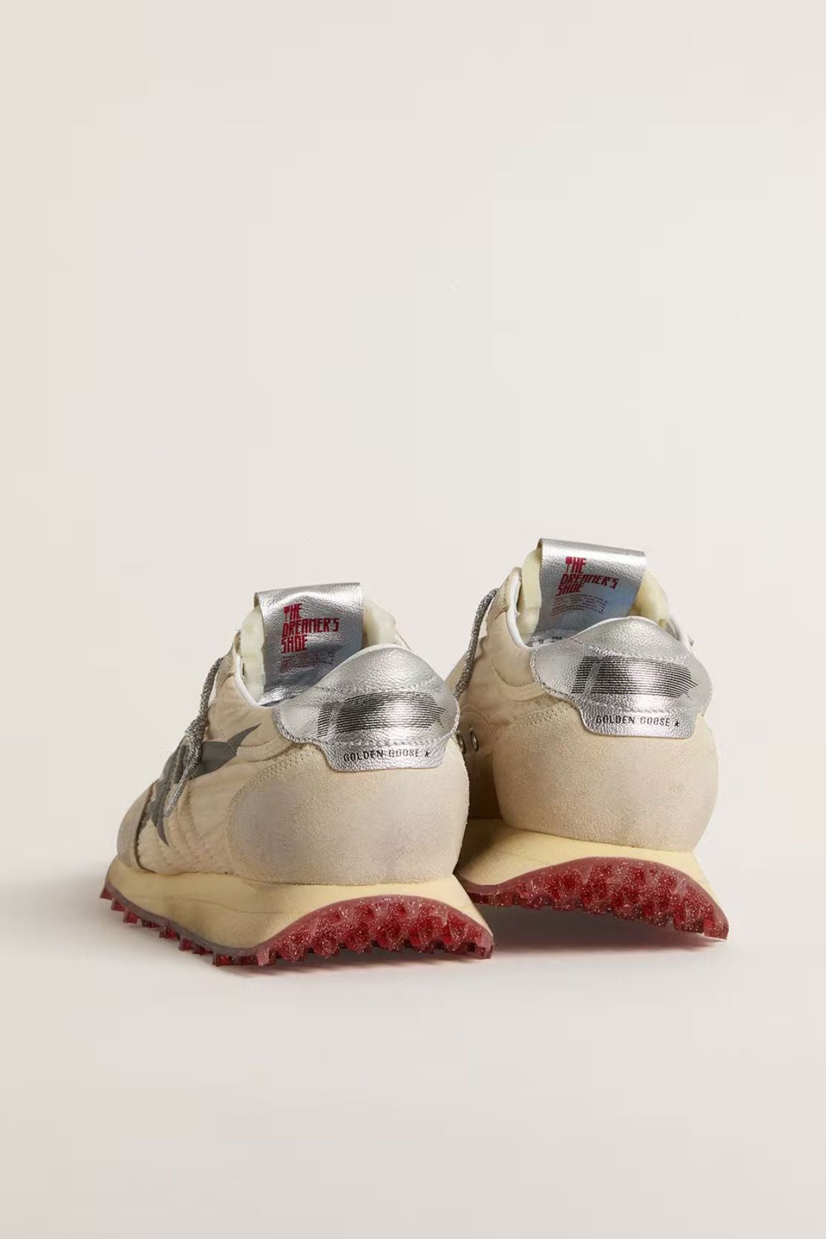 Golden Goose Running Marathon Nylon Upper Suede - Beige/ Silver