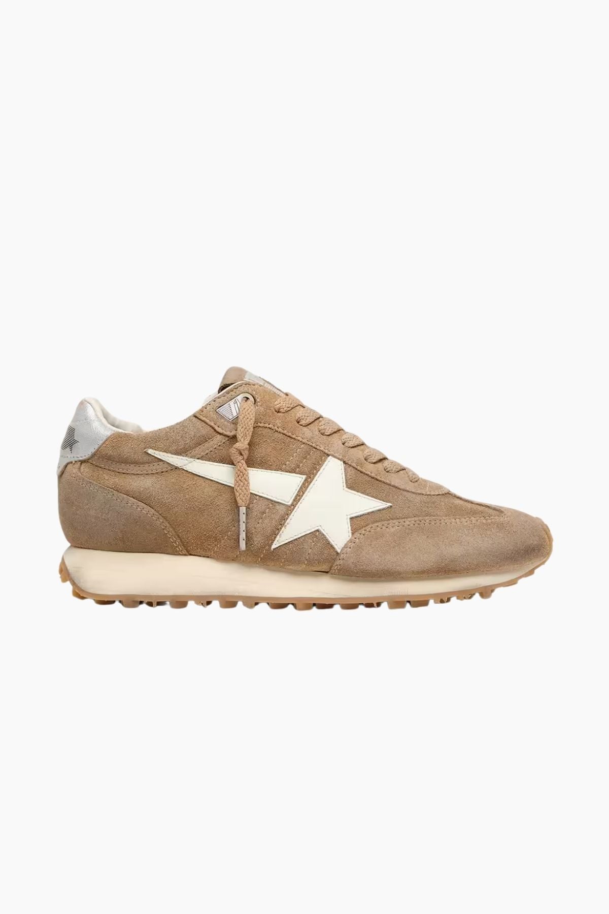 Golden Goose Running Marathon Suede - Tobacco/ Milk/ Silver