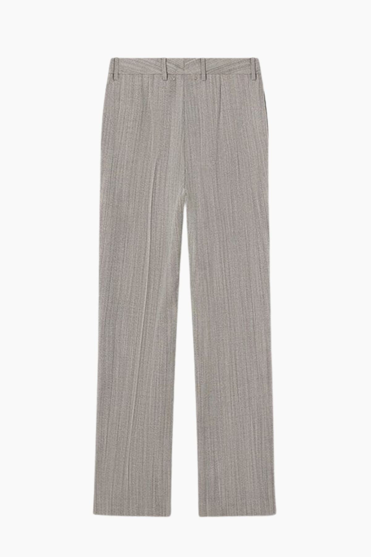 Golden Goose Straight Pant w. Bottom Split - Ecru/ Mud