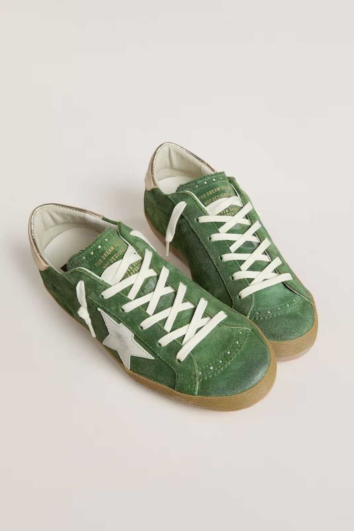 Golden Goose Super Star Suede - Green/ White