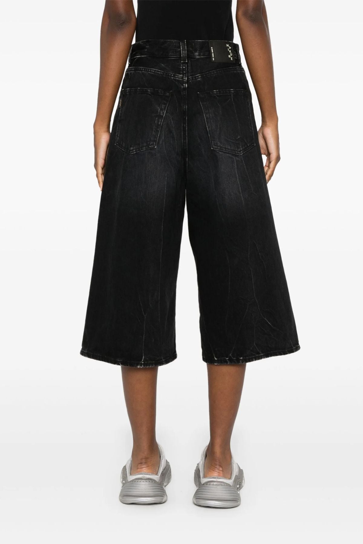 Haikure Belle Denim Culotte - Mid Black